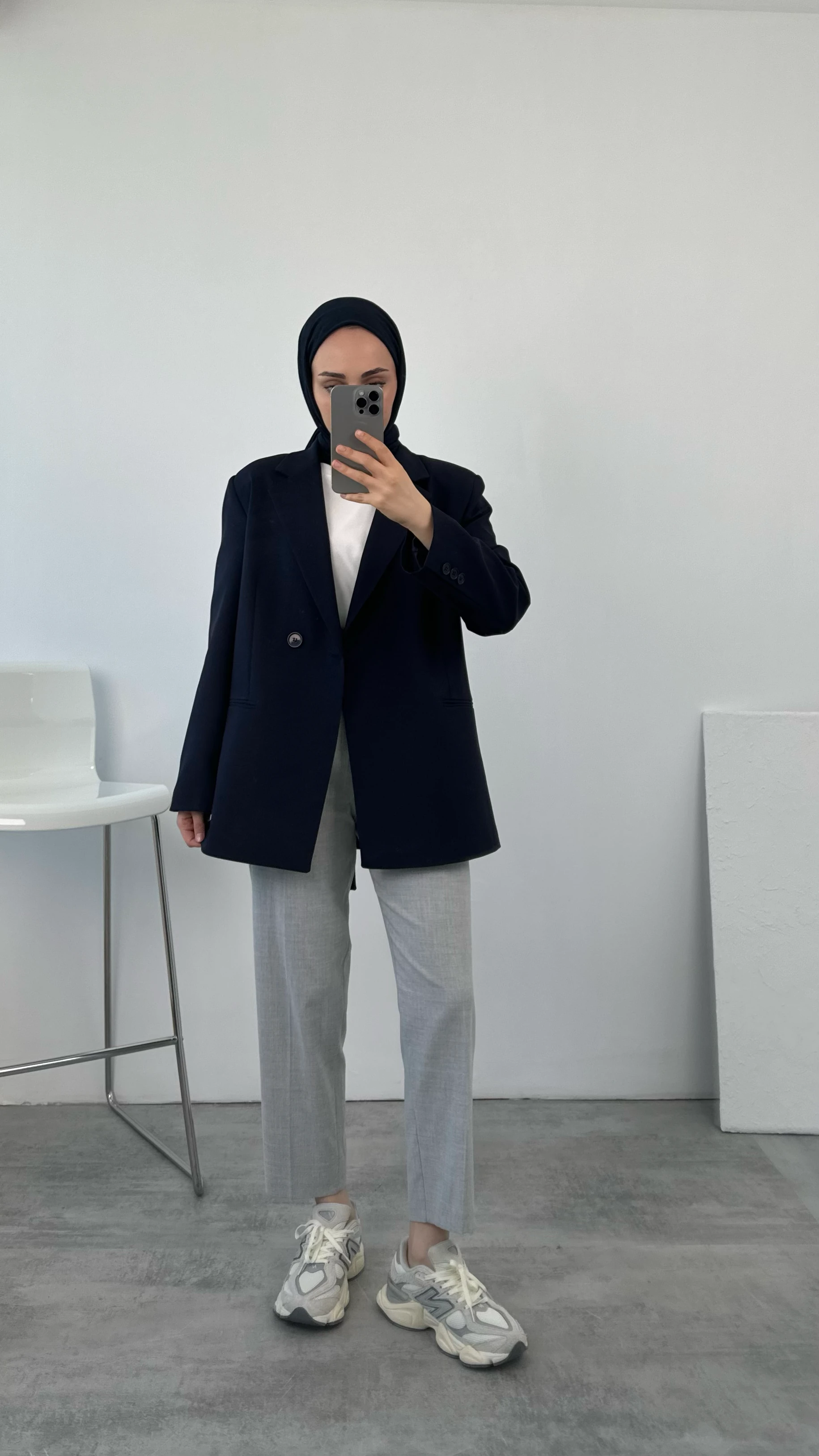 Bağlamalı Blazer Ceket Lacivert