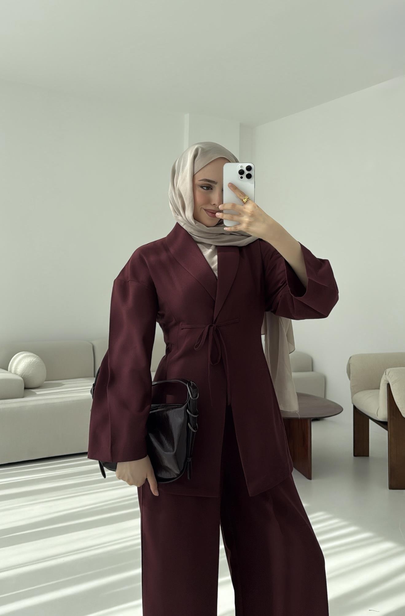 Beliza Viskon Takım Bordo