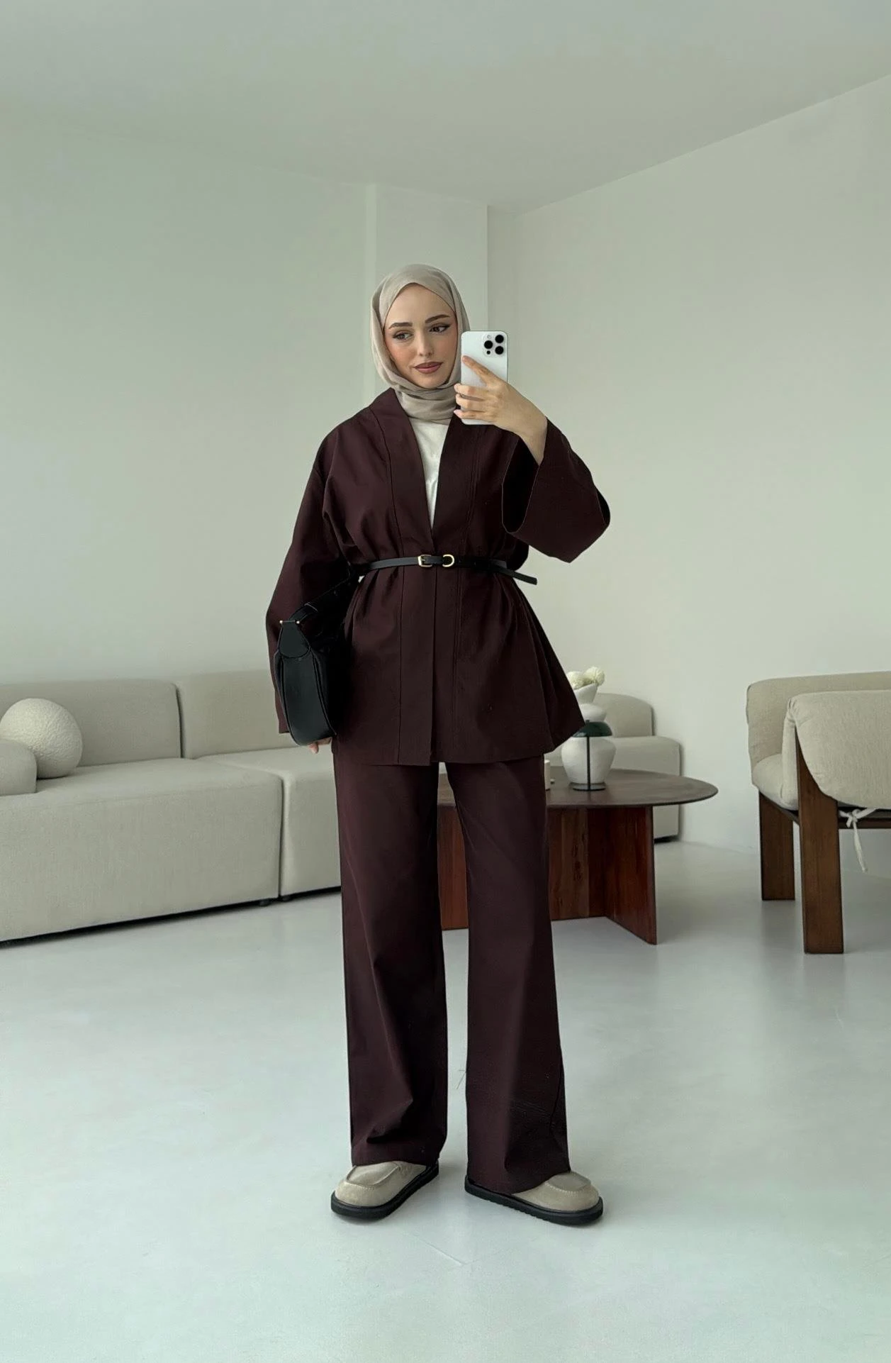 Gabardin Takım Kahve