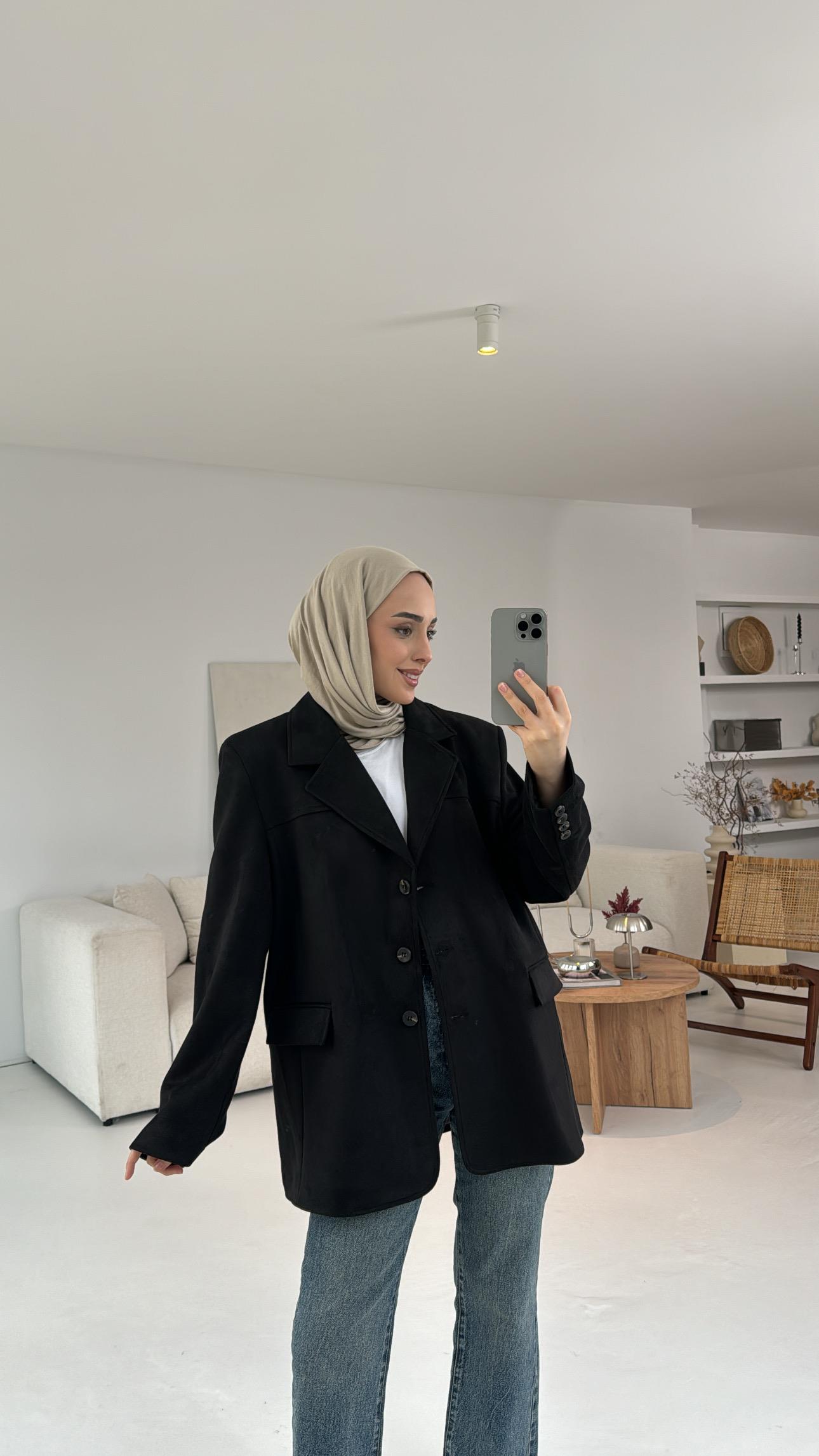 Süet Siyah Ceket