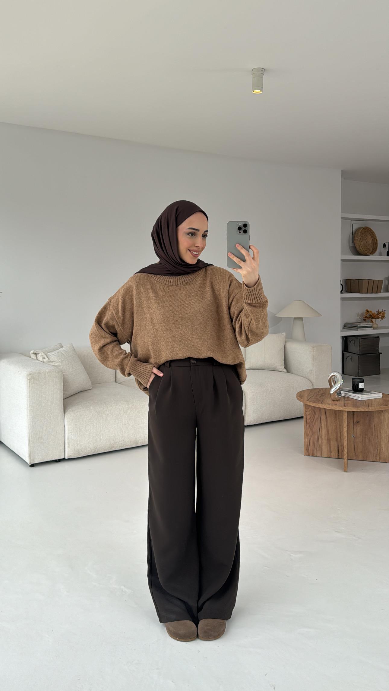 Yumuşak Triko Kazak Camel