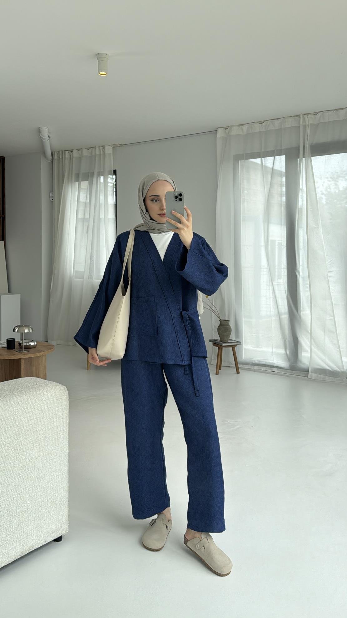 Tek Cepli Mevsimlik Takım Koyu Lacivert