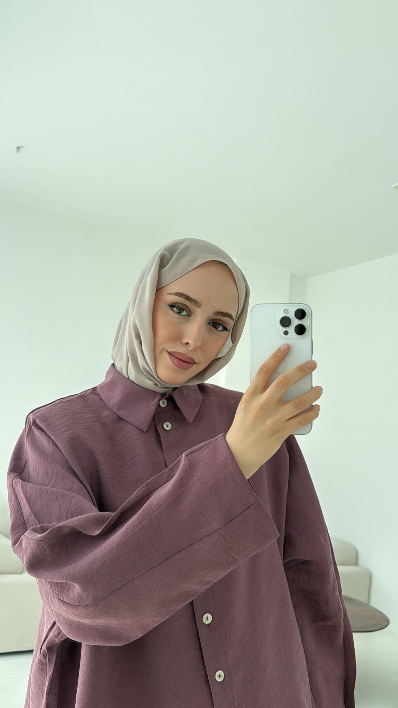 Pens Detay Tencel Takım Mürdüm