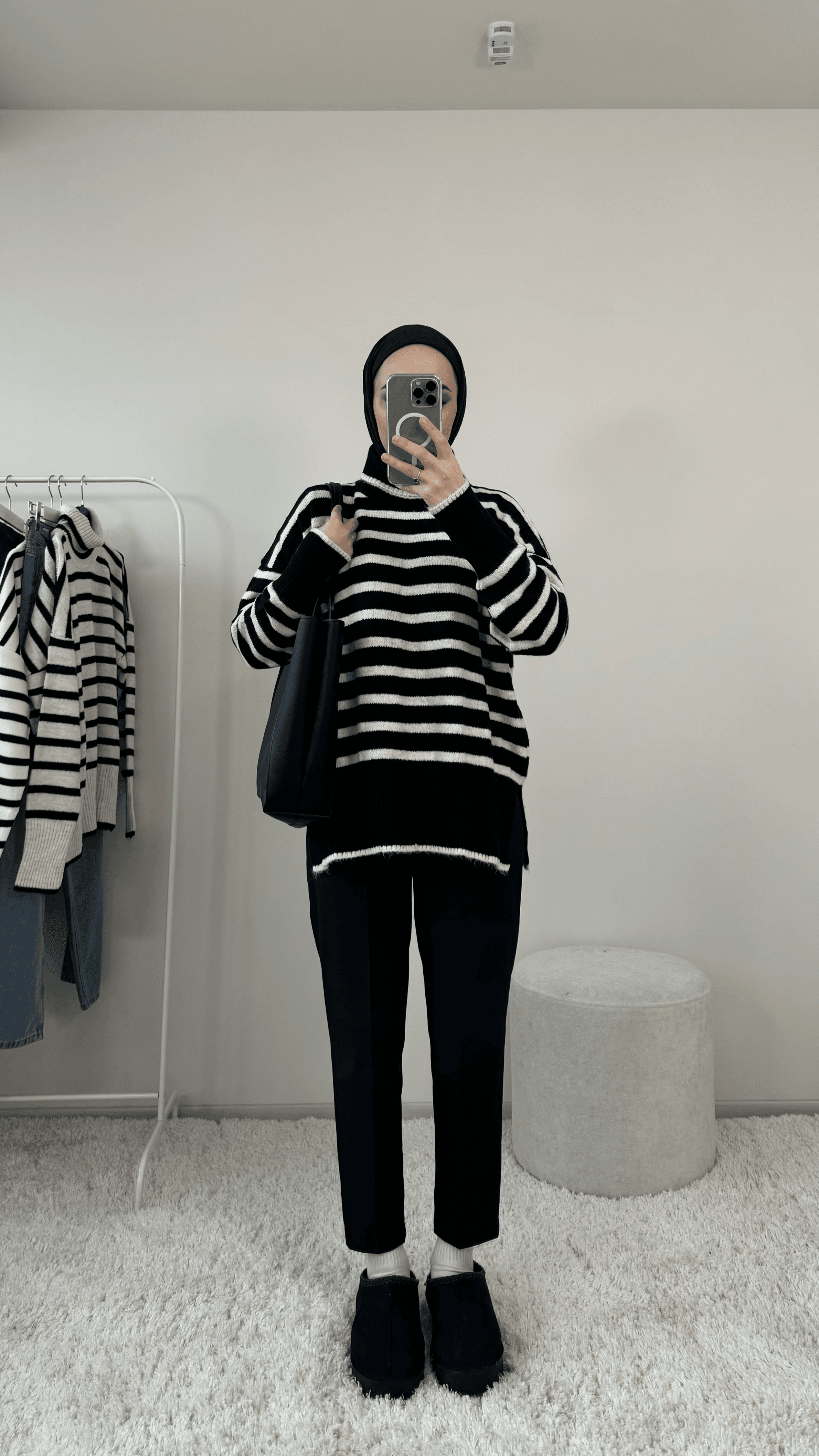 Boğazlı Kazak Siyah