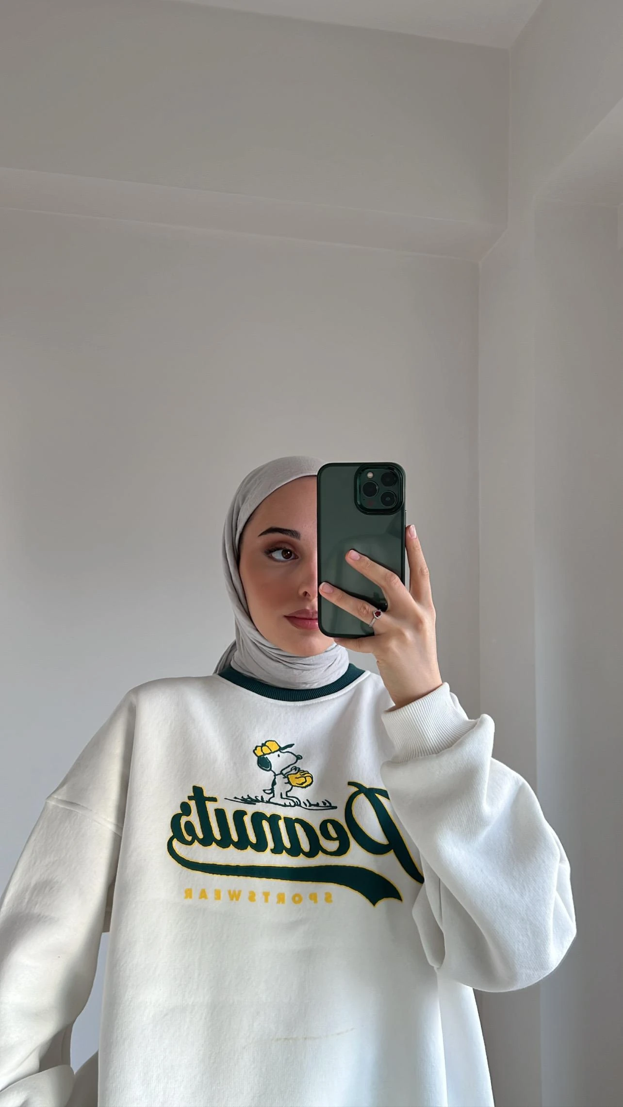 Peanuts Basklı Sweatshirt