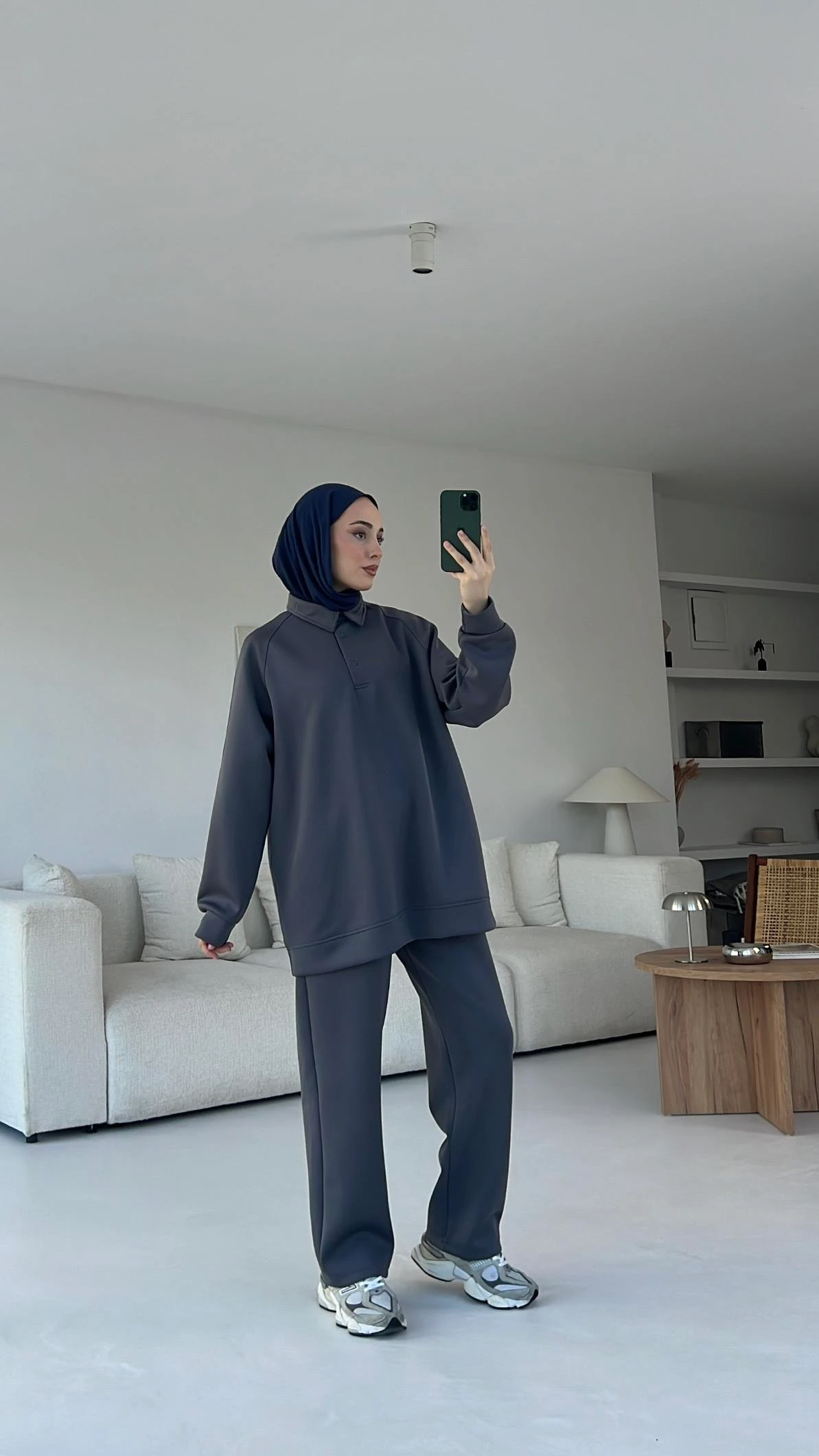 Scuba Polo Yaka Takım Antrasit