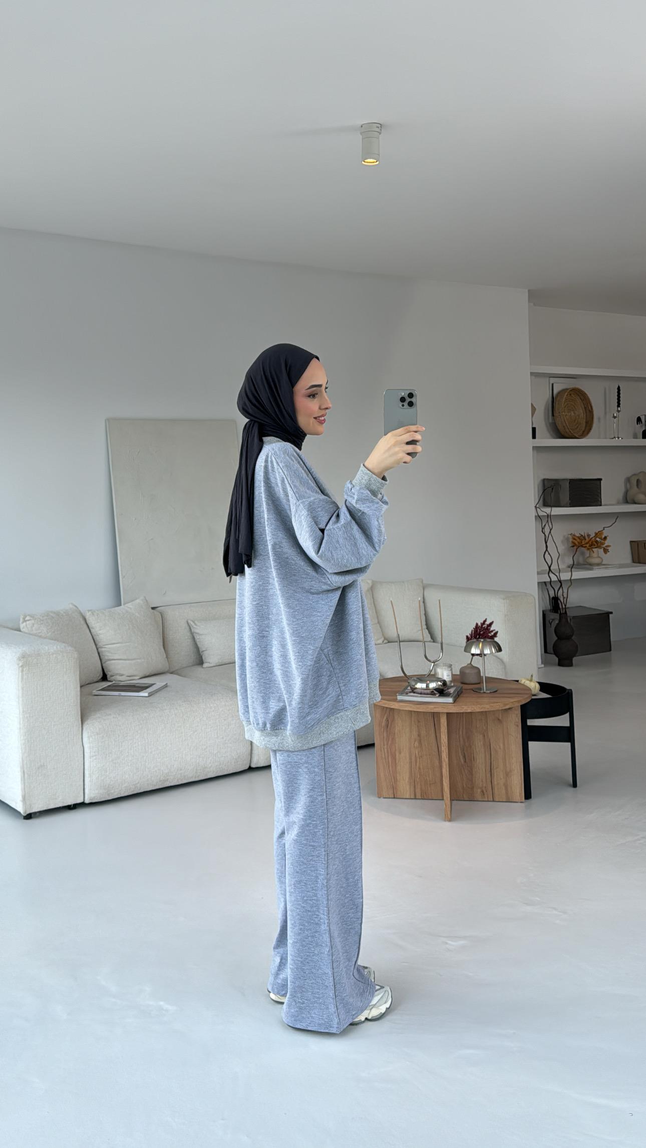 Oversize Eşofman Takımı Gri
