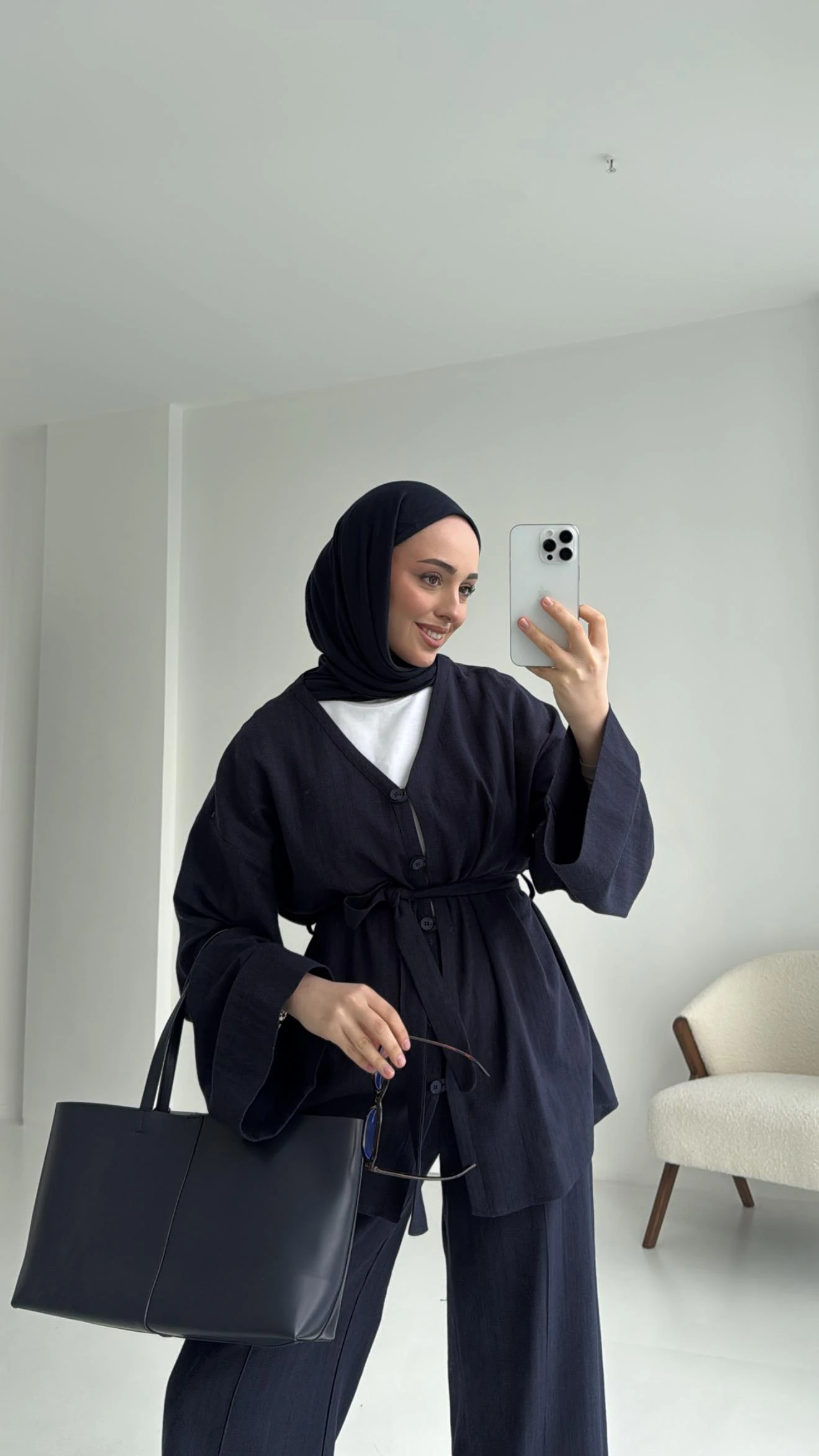 Bağcıklı Buluz Takım Lacivert