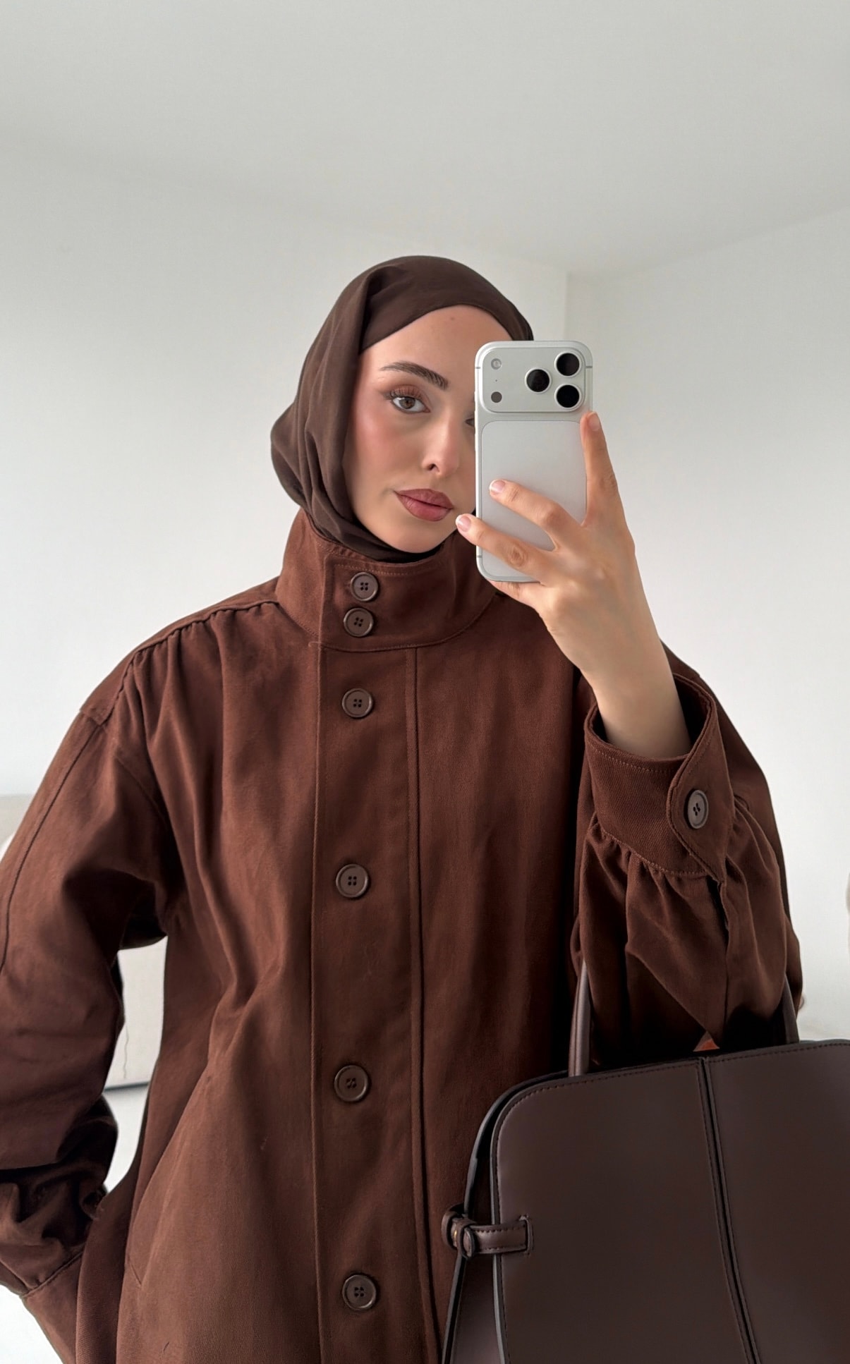 Bomber Gabardin Ceket Kahve