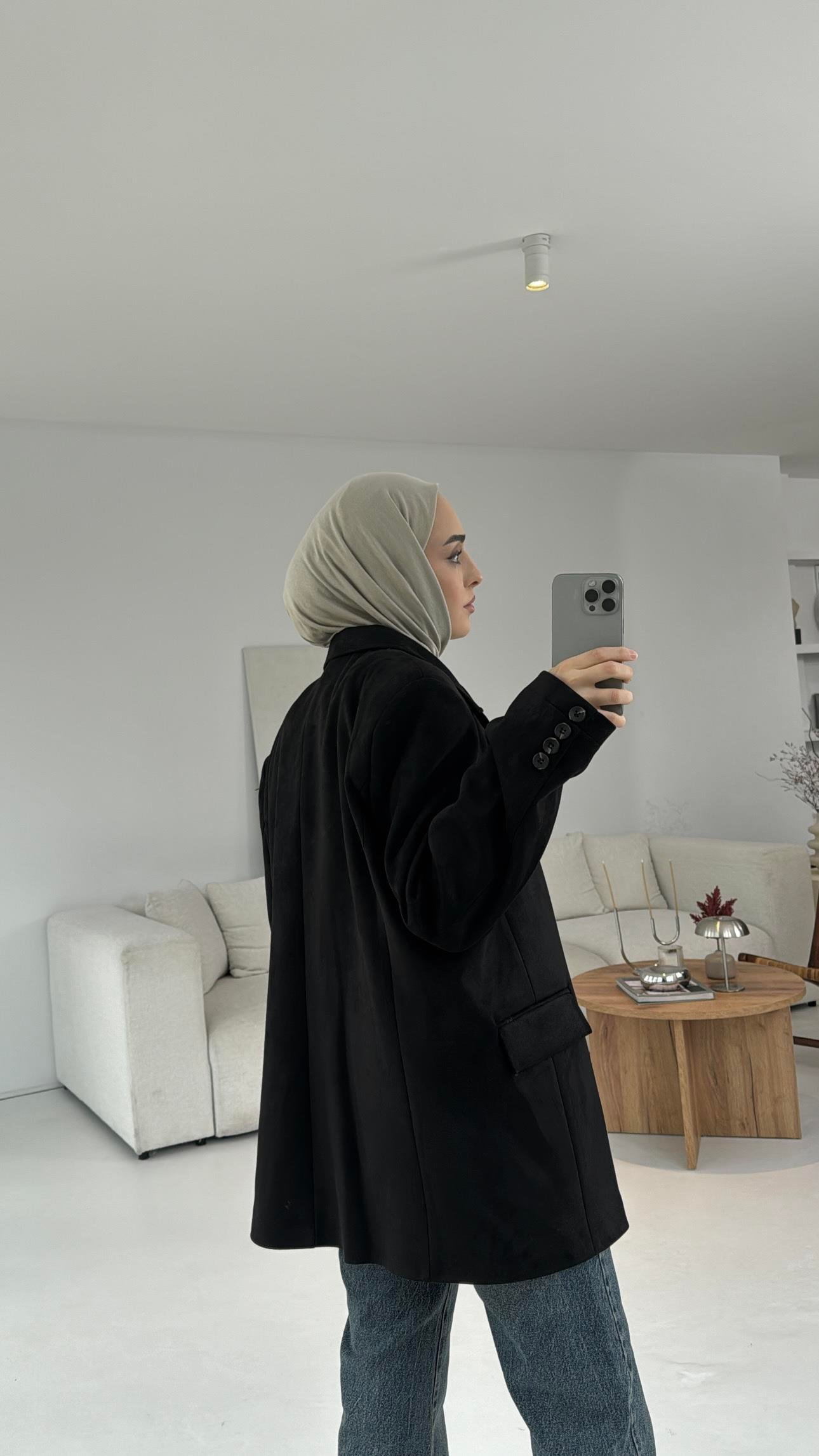 Süet Siyah Ceket