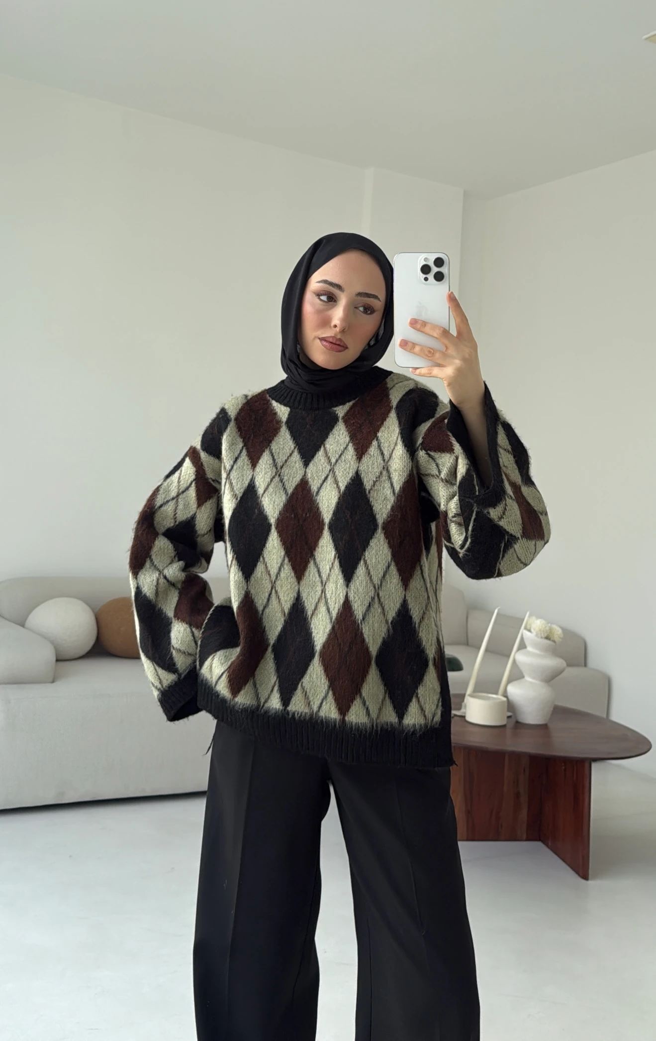 Kolu Yırtmaç Detay Tasarım Kazak Haki