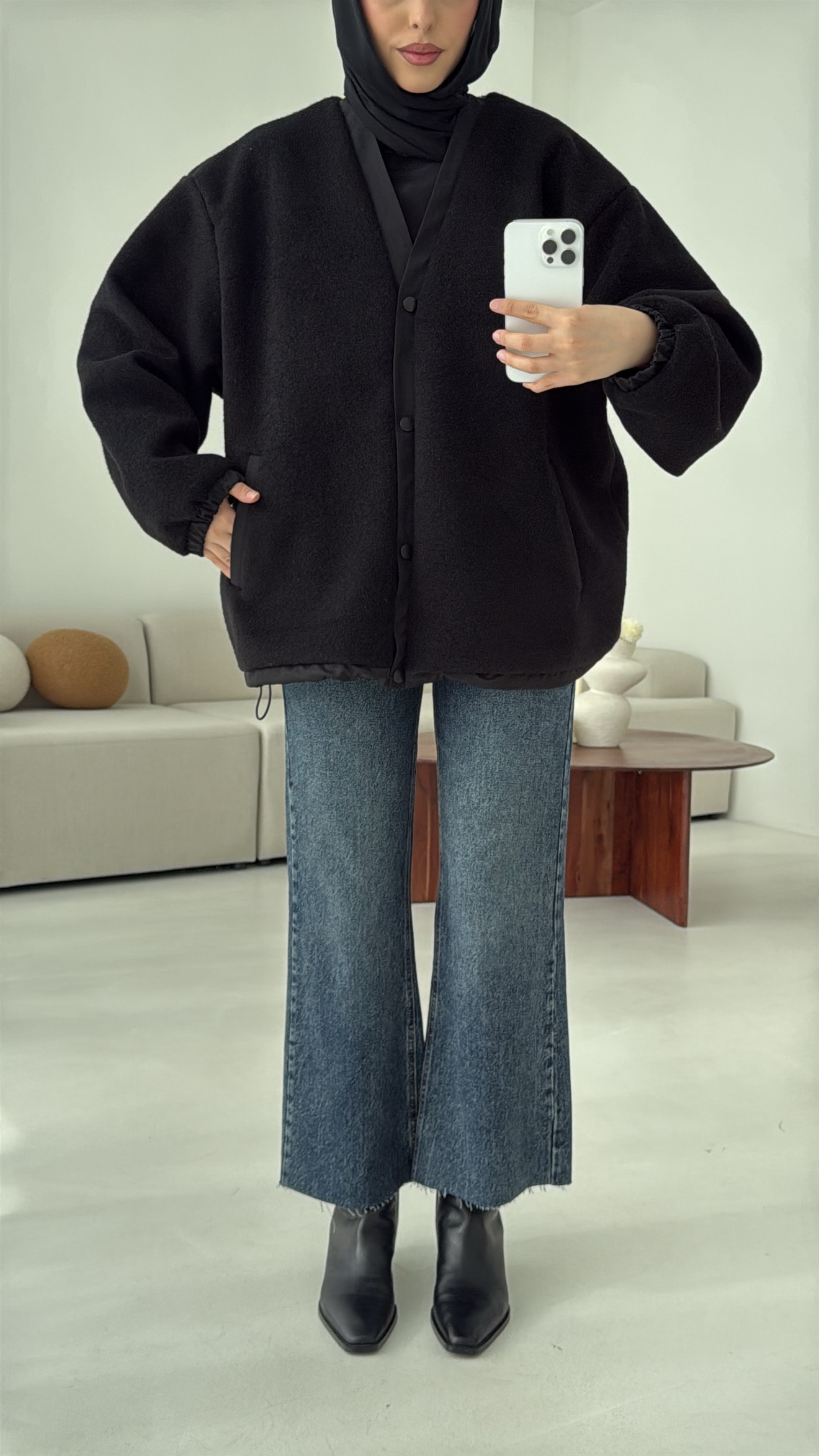 Buklet Bomber Ceket Siyah