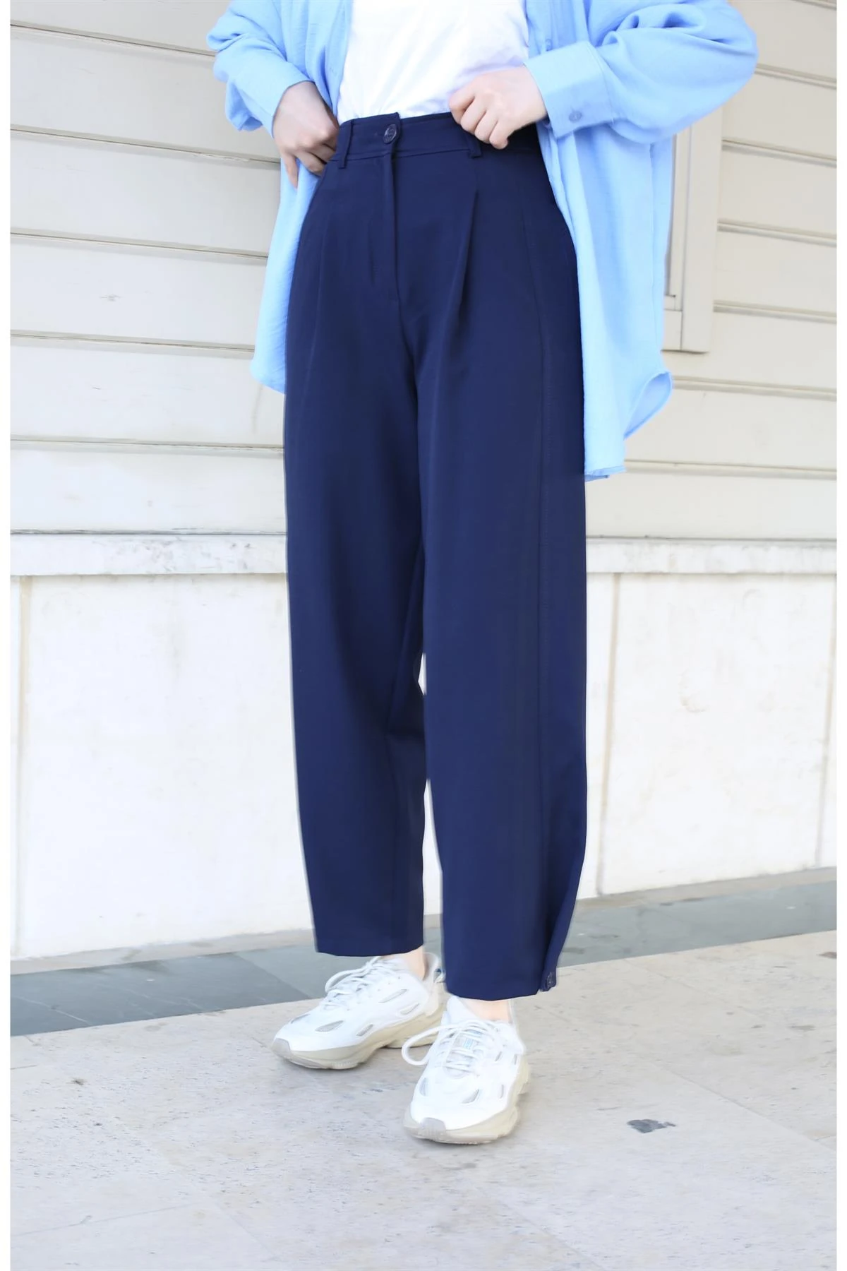 Detaylı Pantolon Lacivert