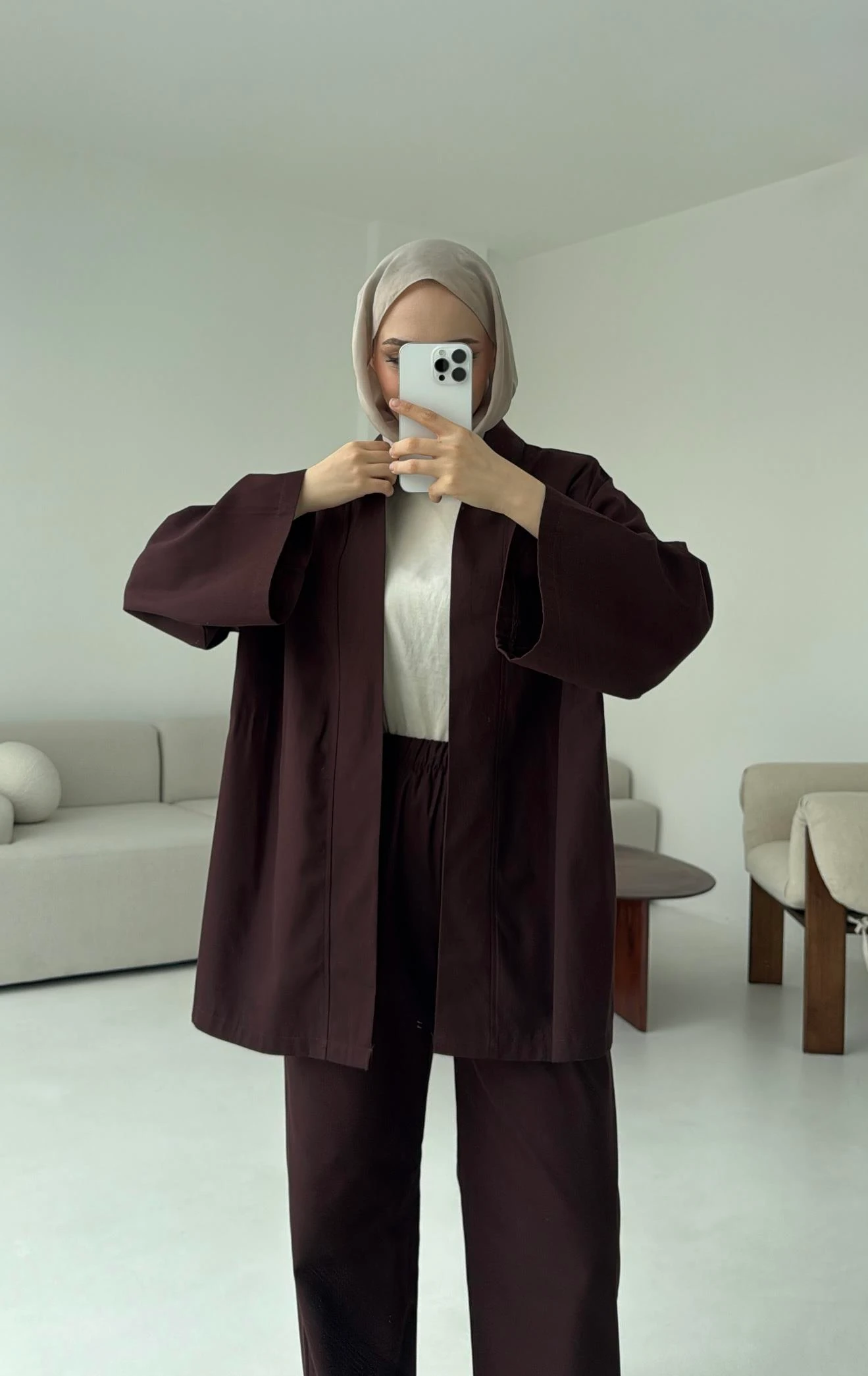 Gabardin Takım Kahve