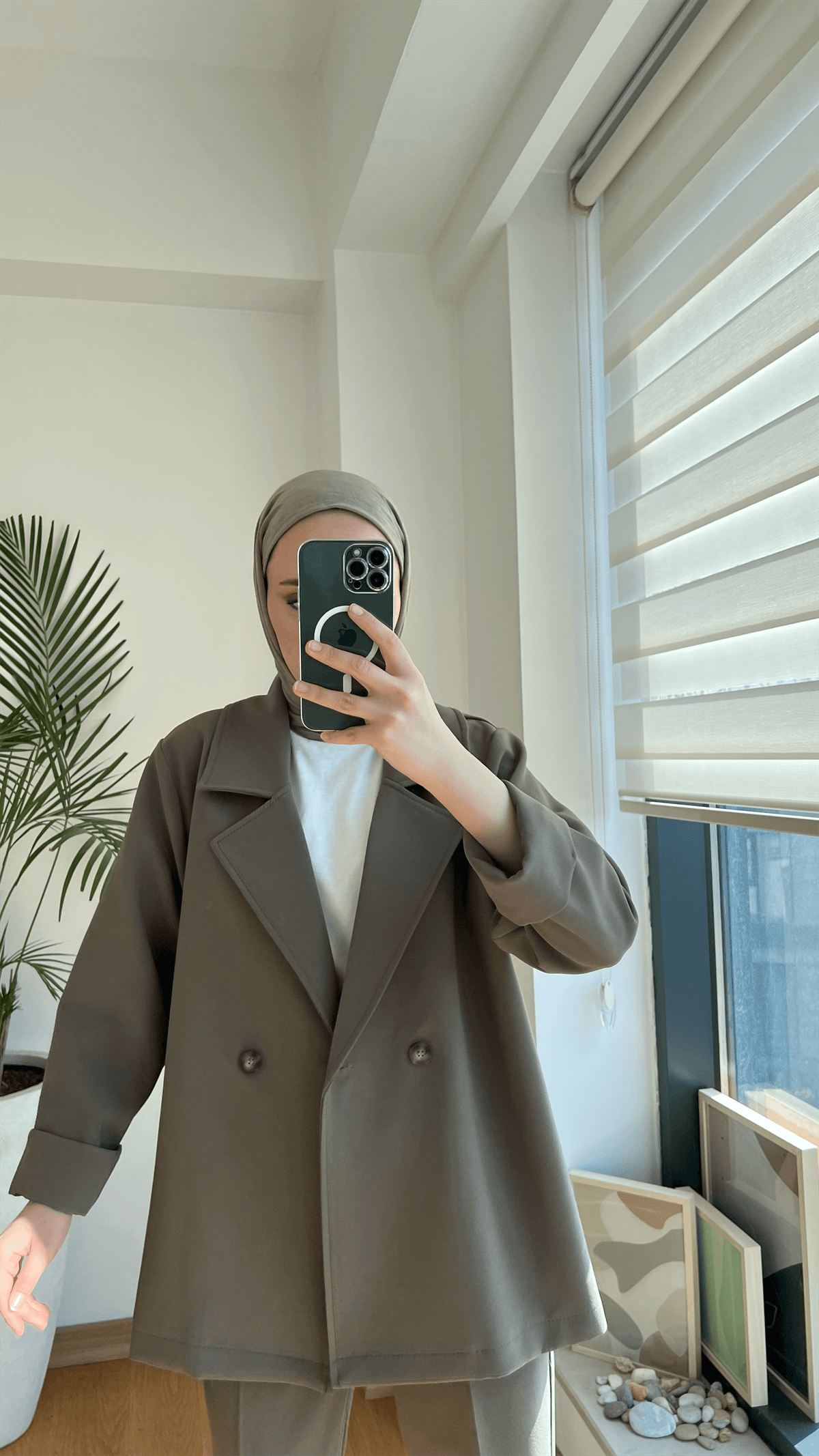 Oversize Ceket Haki Yazlık