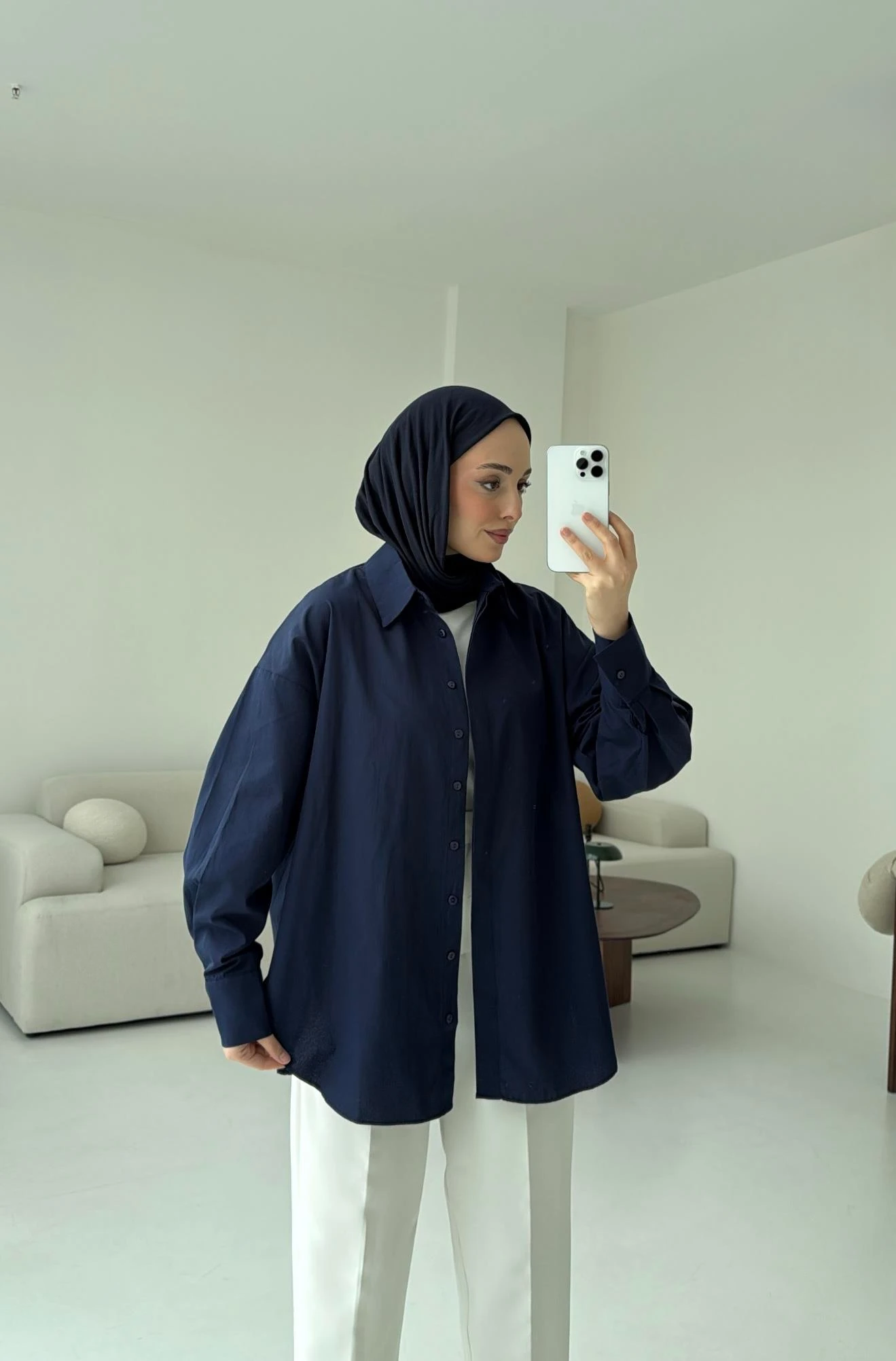 Basic Lacivert Gömlek