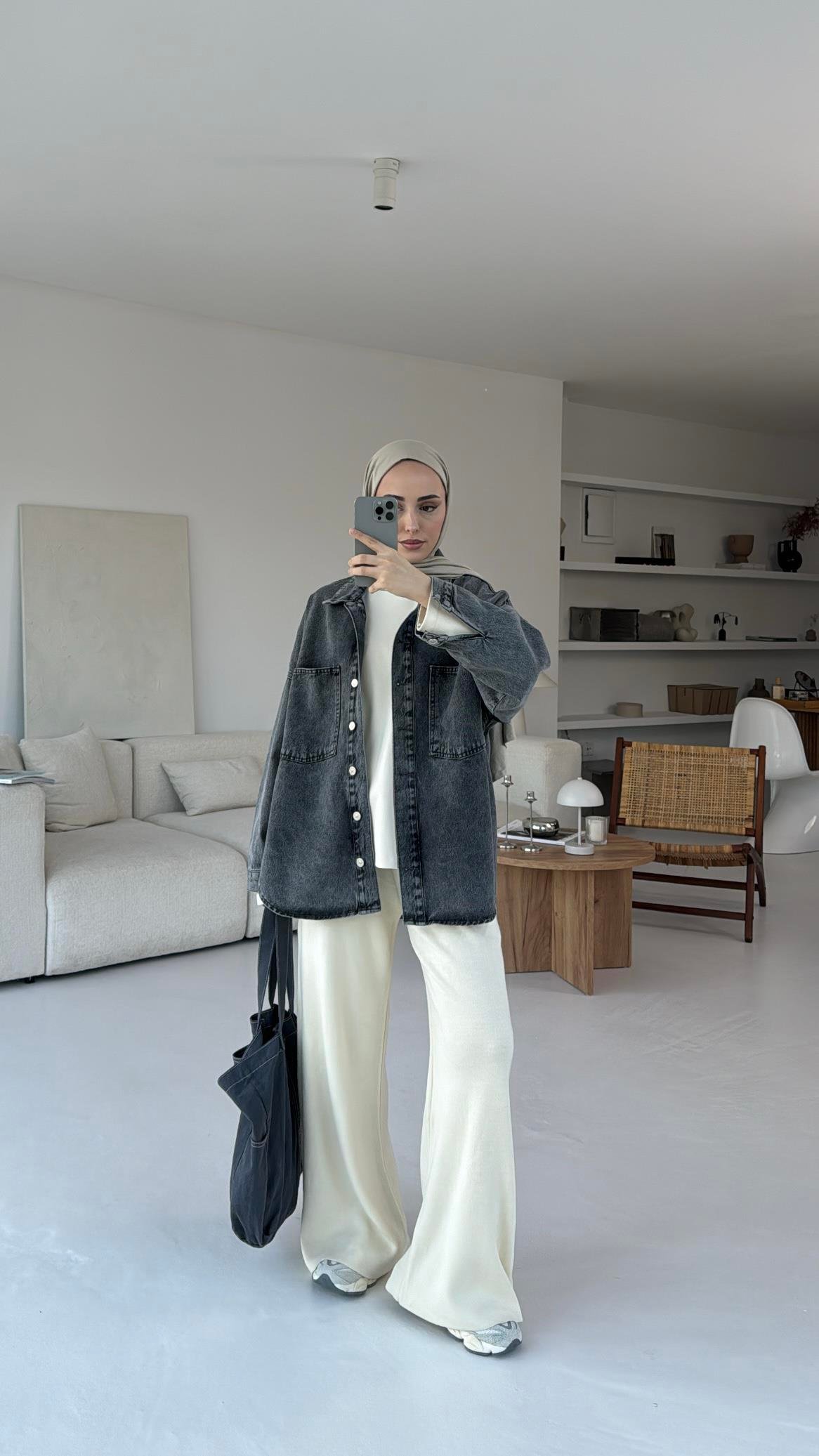 Antrasit Denim Ceket