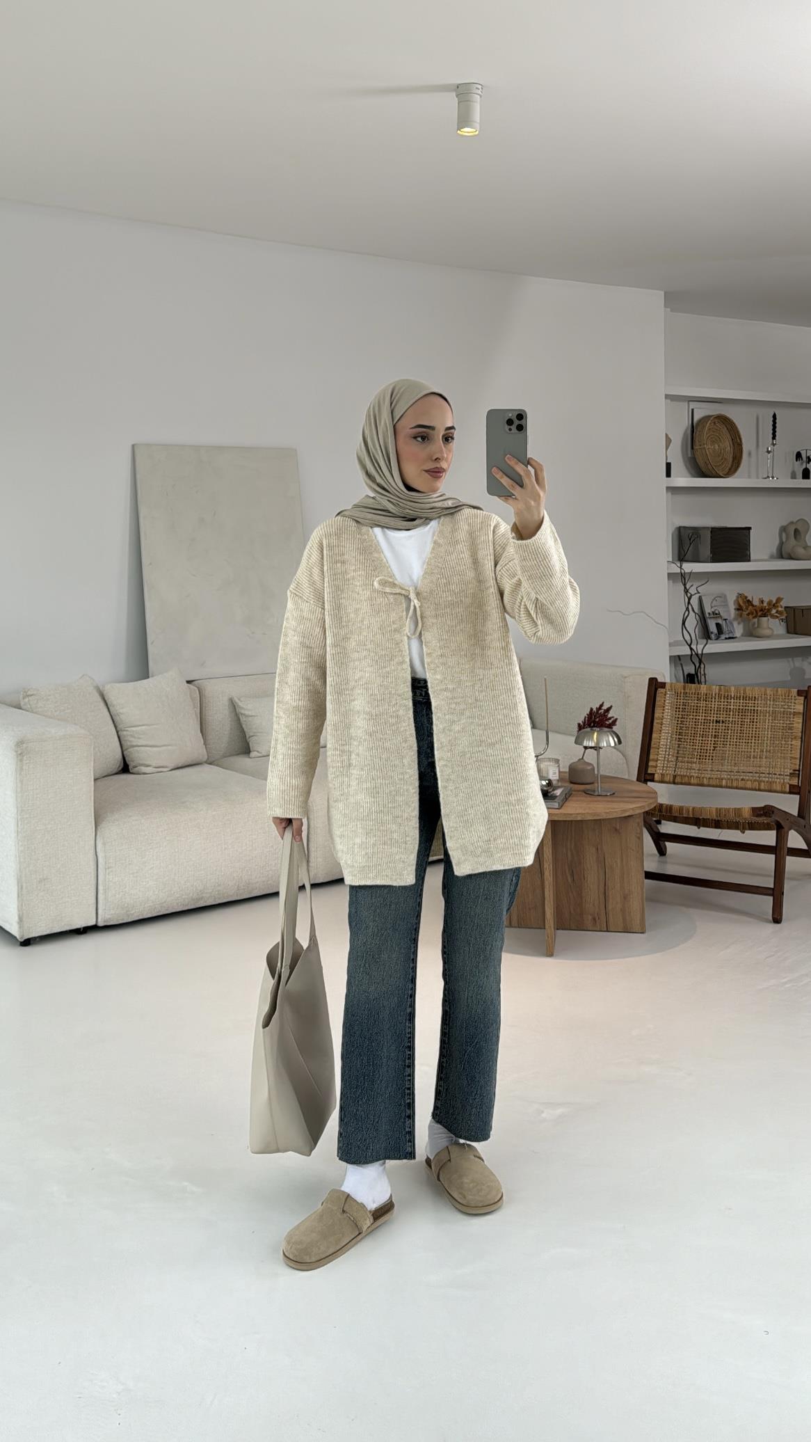 Bağlamalı Triko Hırka