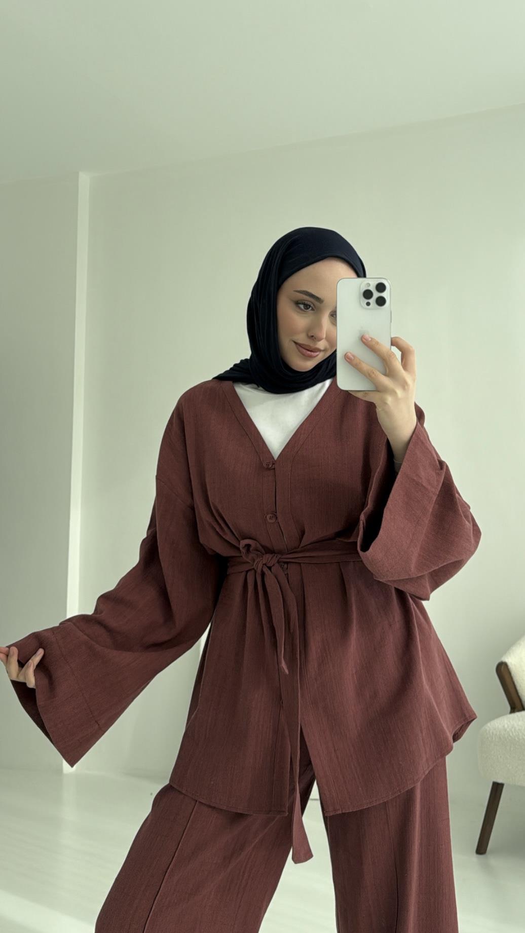 Bağcıklı Buluz Takım Kiremit