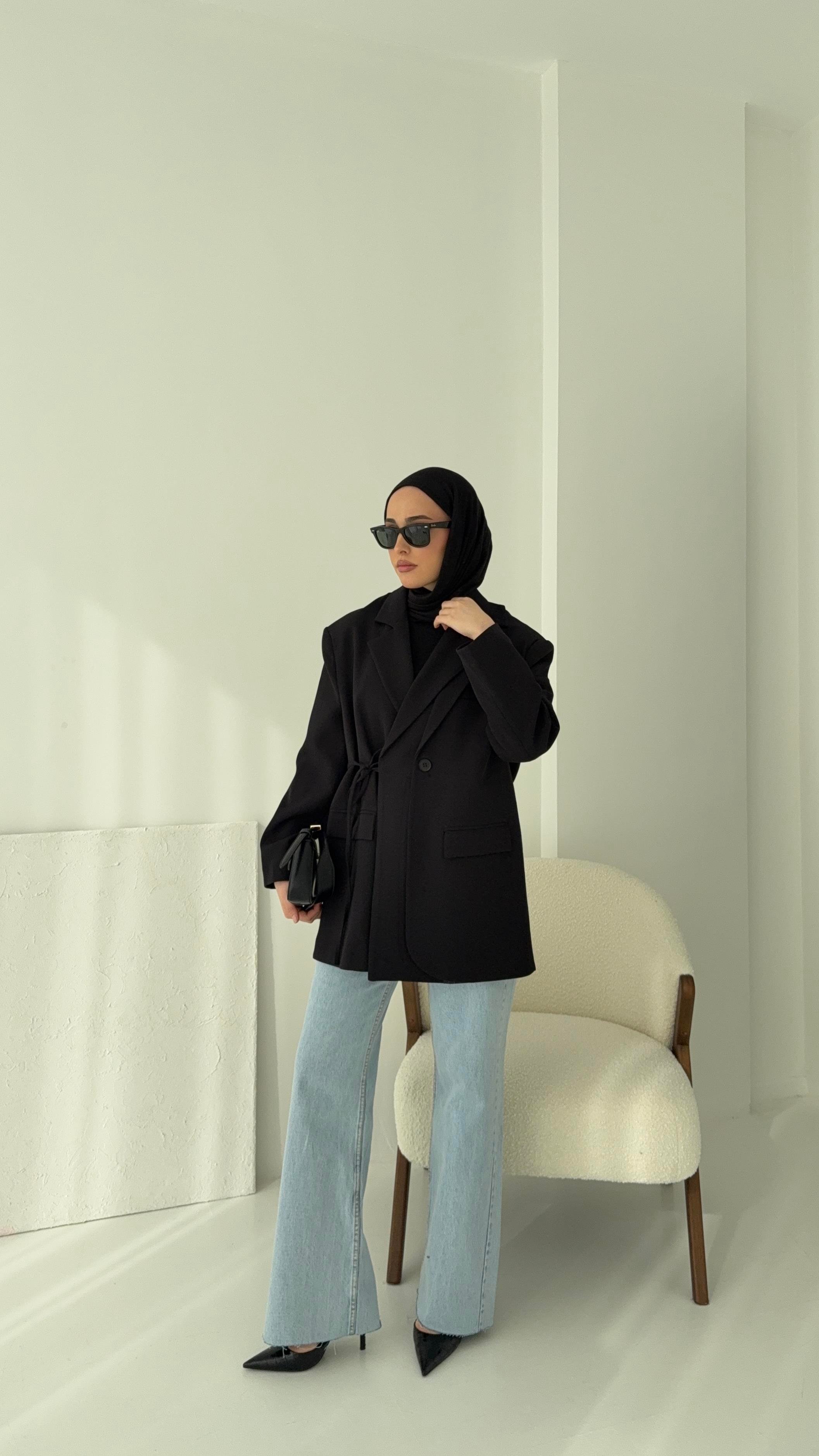 Tasarım Blazer Ceket Siyah