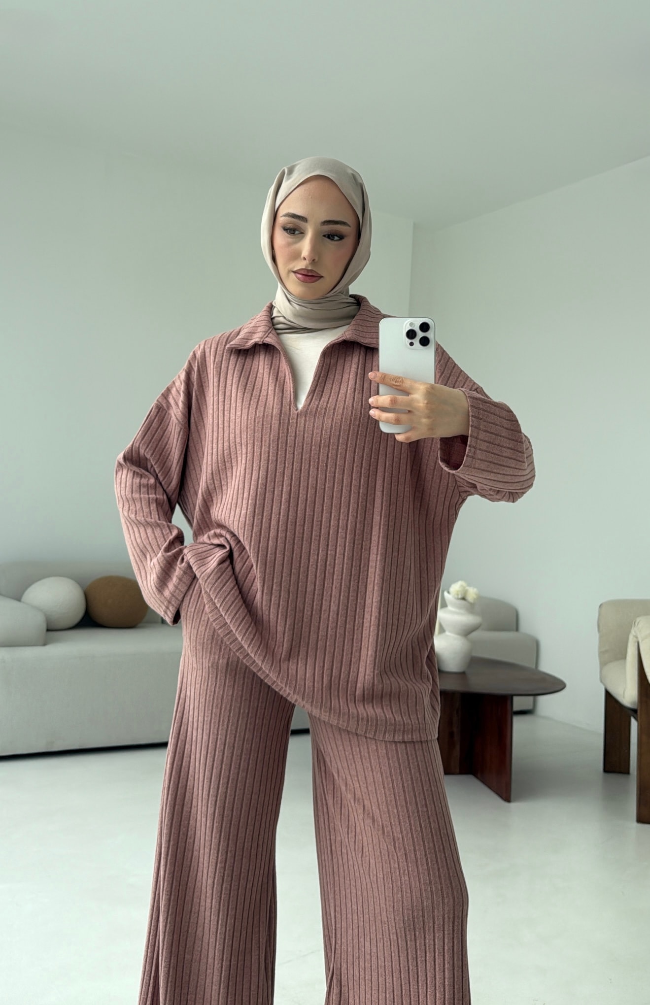 Kaskorse Bluz Pantolon Takım Gül