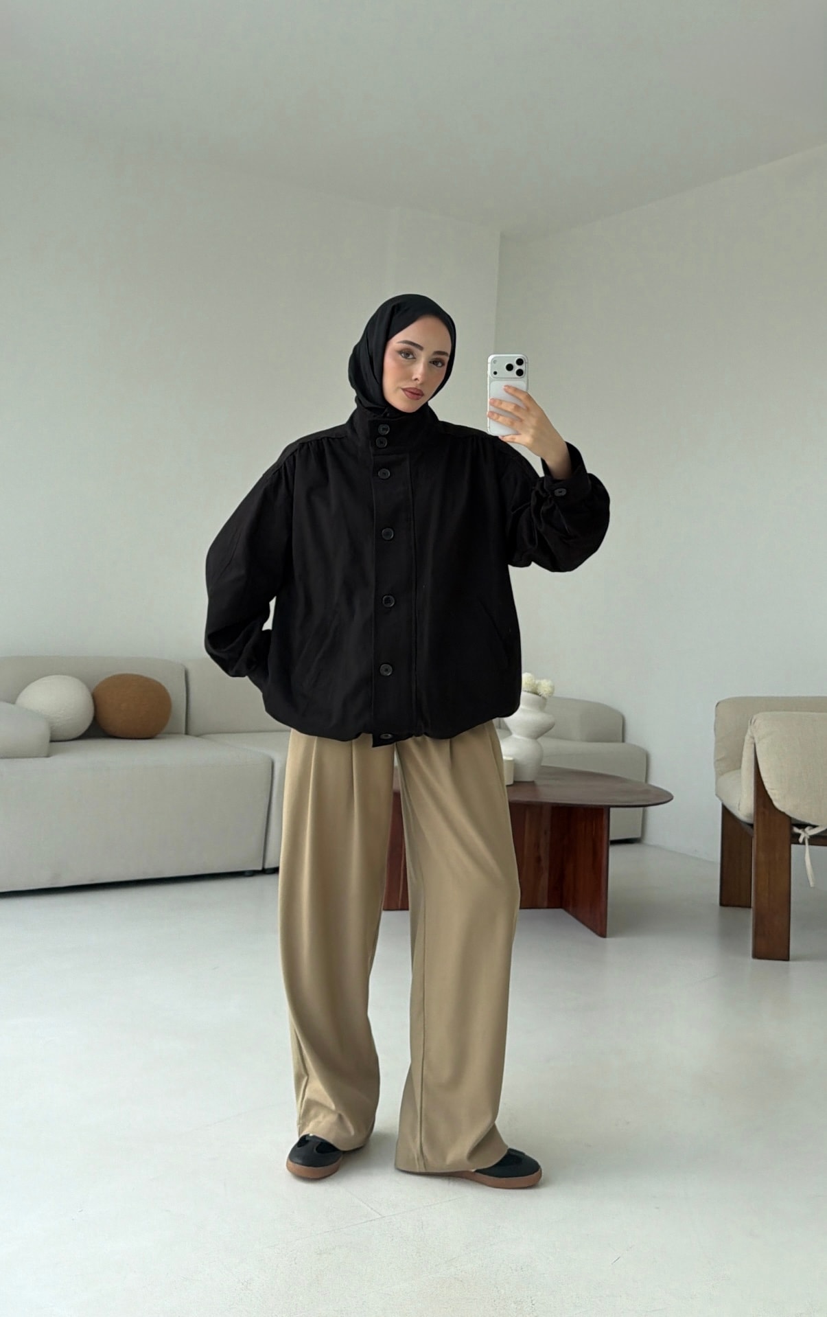 Bomber Gabardin Ceket Siyah