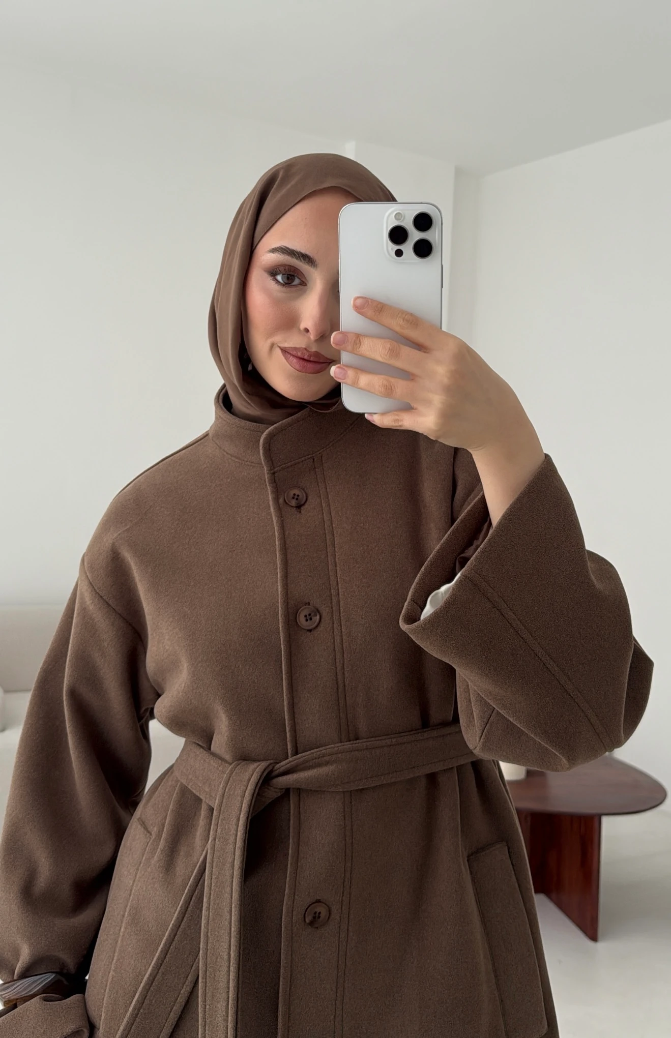 Hakim Yaka Atkılı Ceket/Kaban Camel