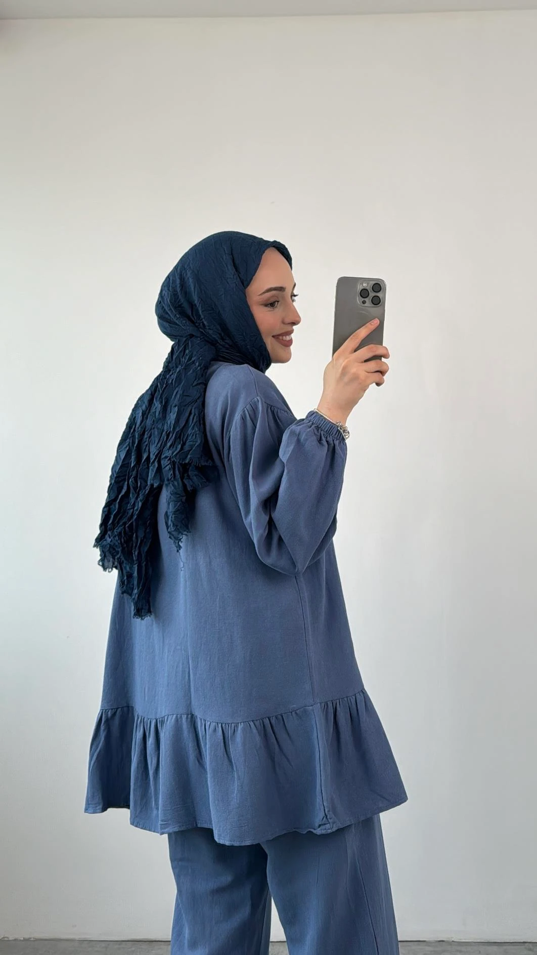 Rose Bağlamalı Takım İndigo