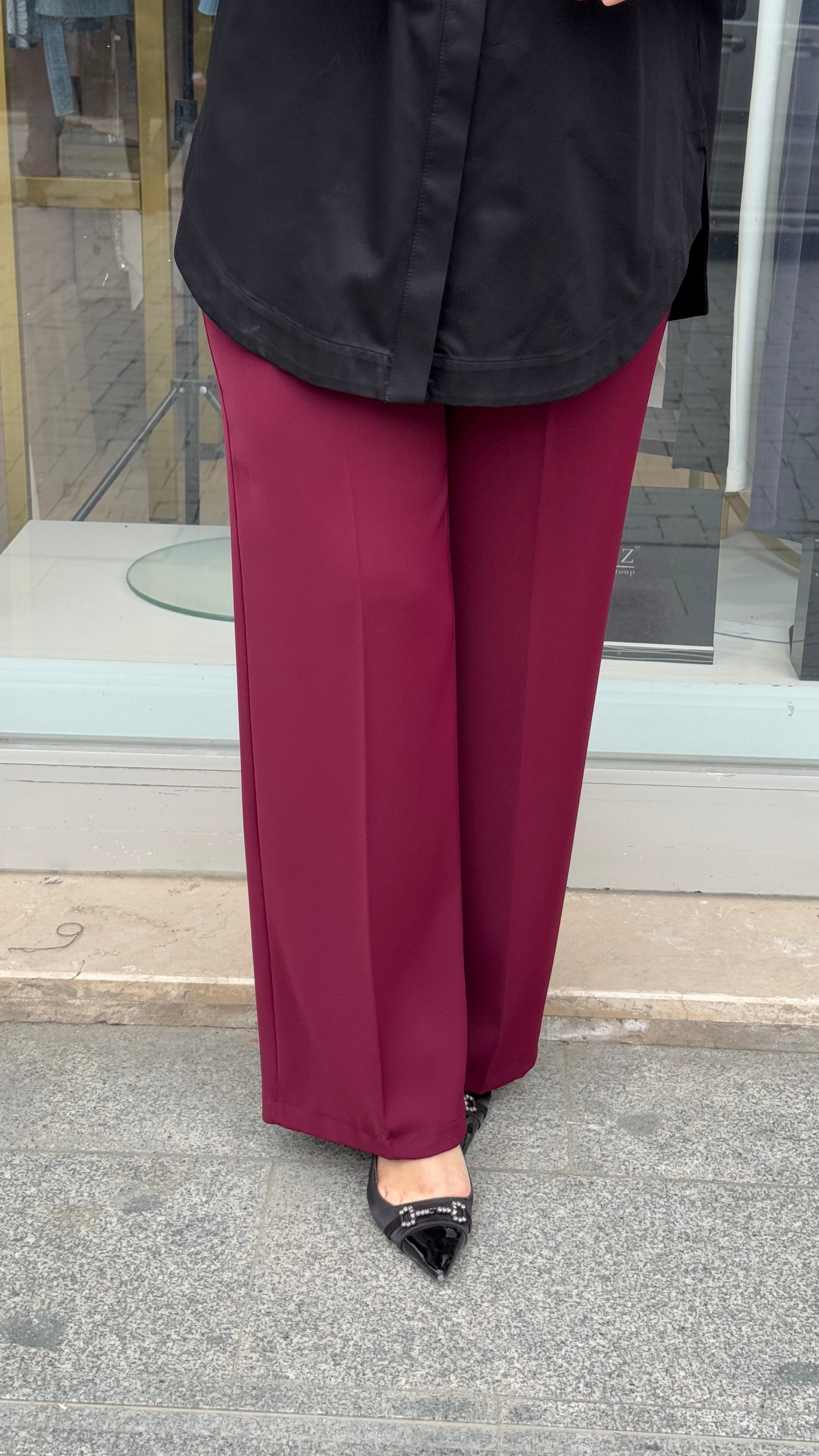 Sentez Colmar Beli Lastikli Bol Paça Pantolon
