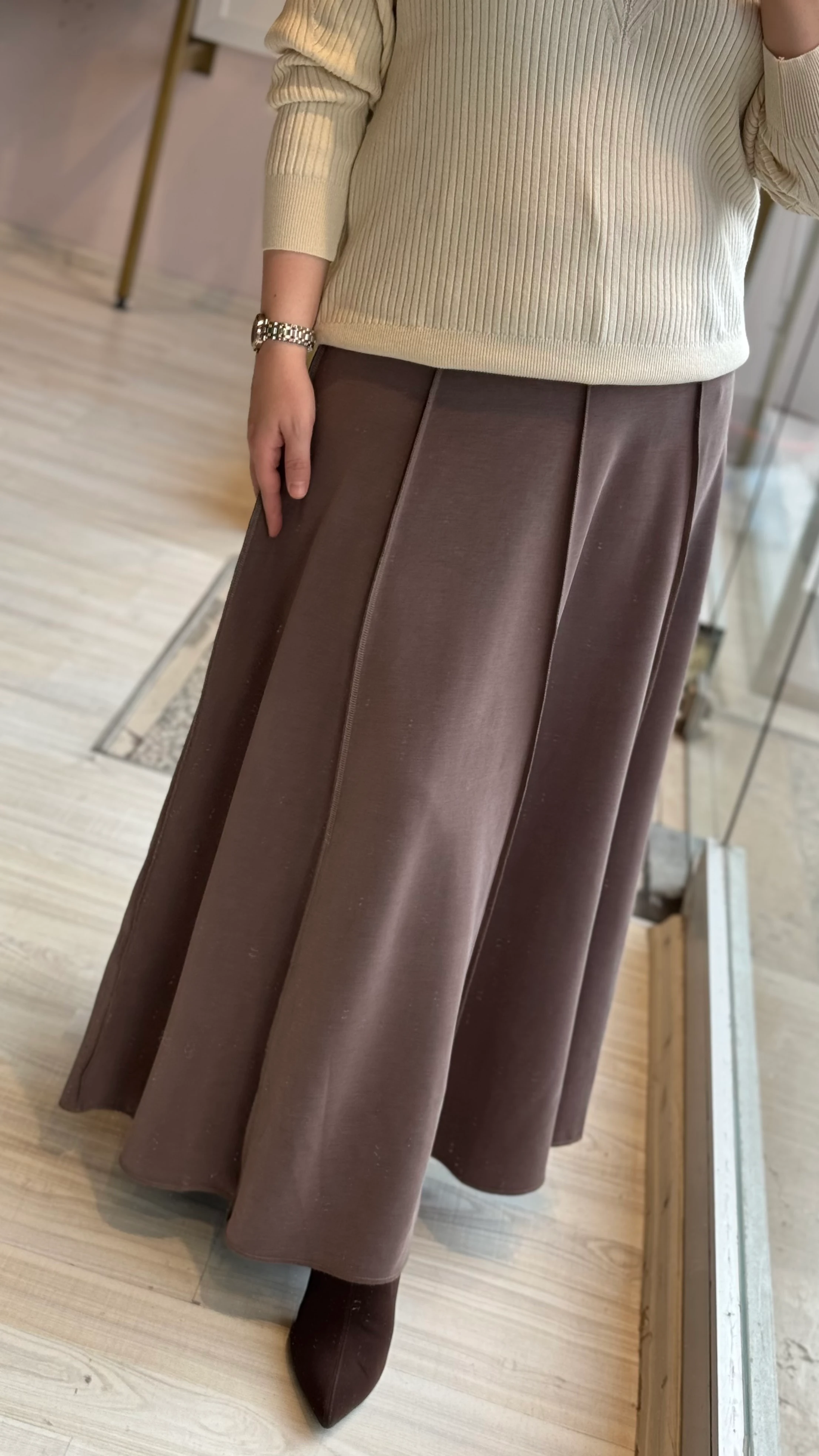 Sentez Safir Parçalı Etek 