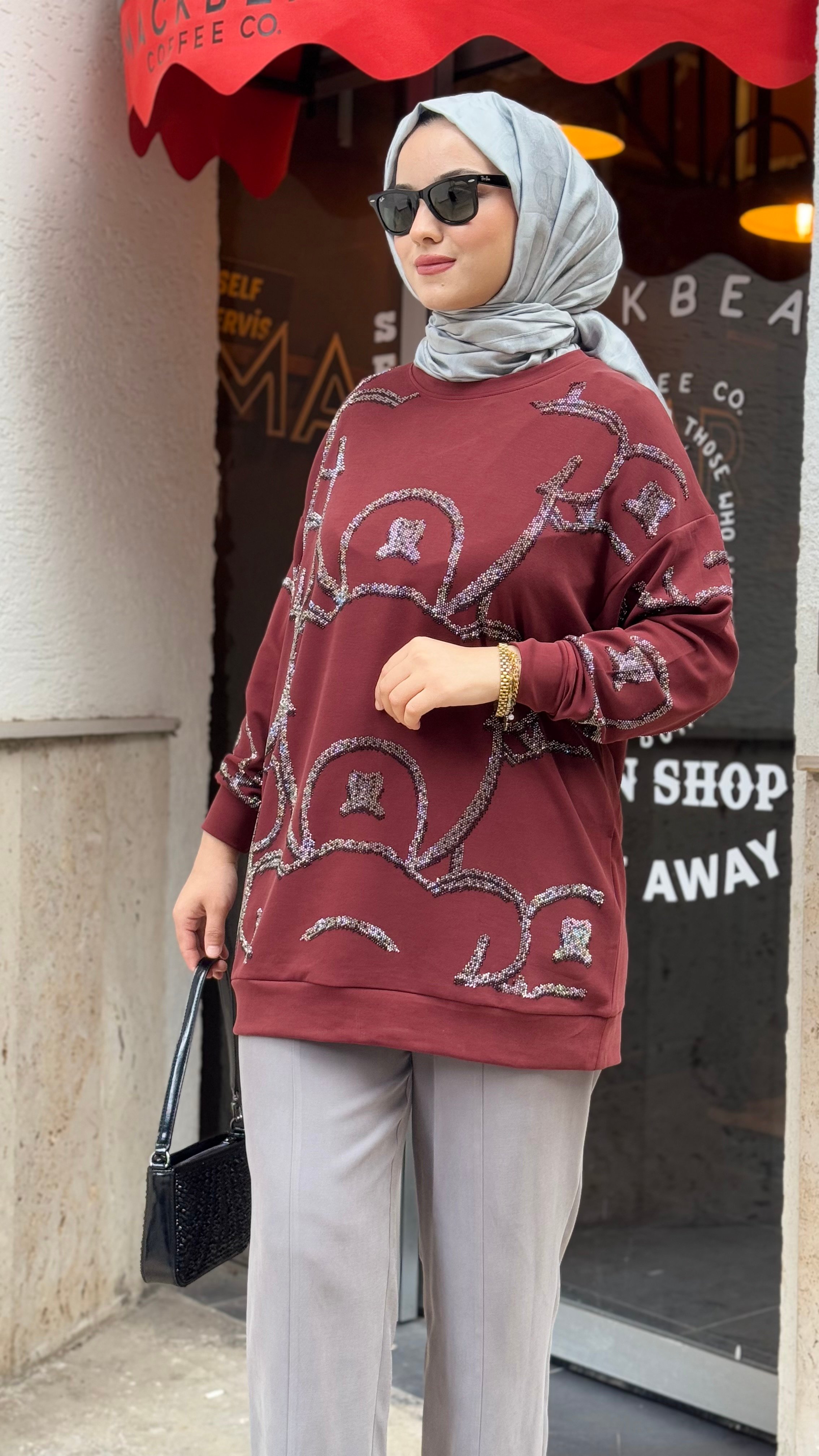 Ghisa Taşlı Modal Tunik