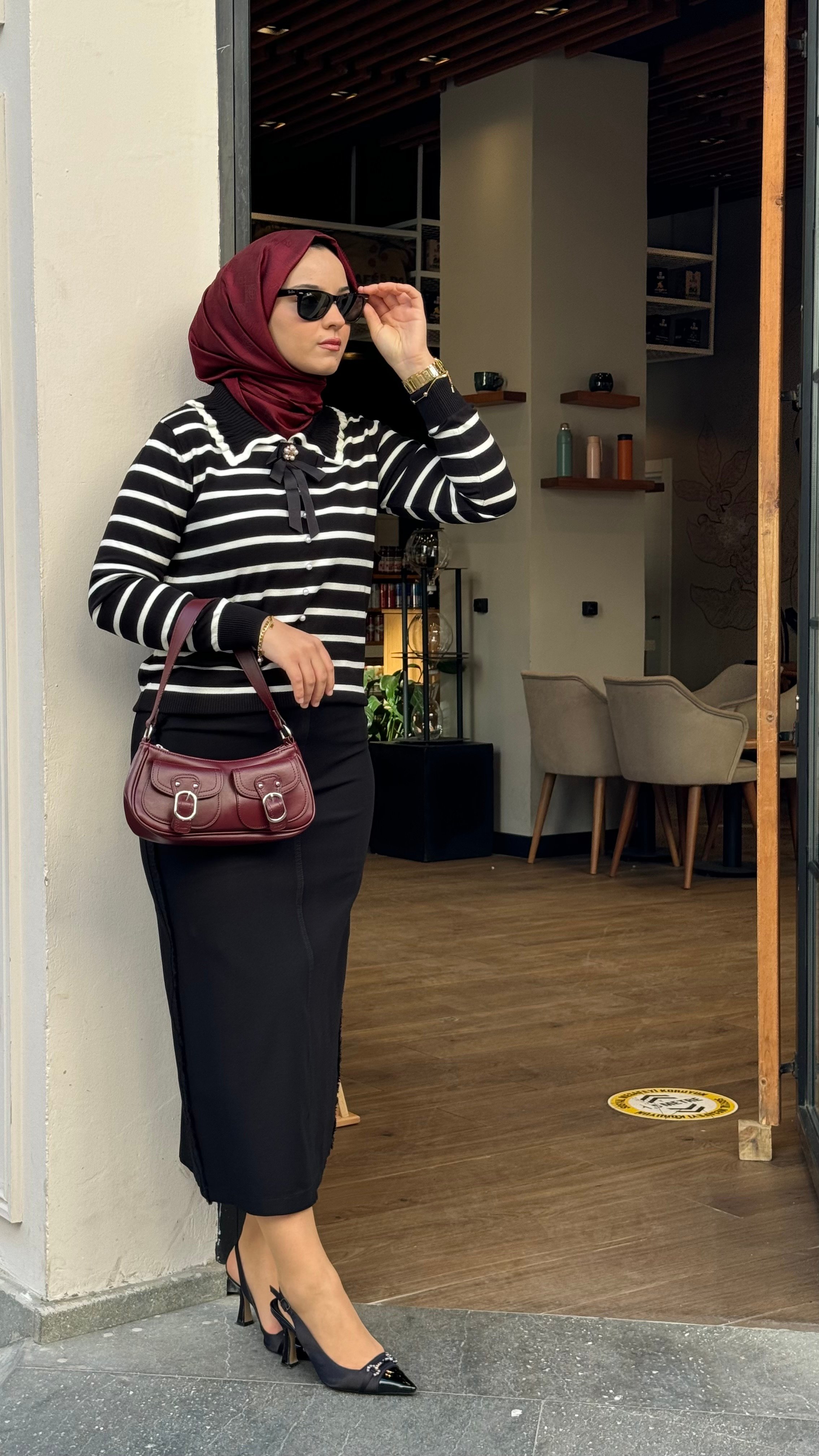 Sentez Likralı Kanvas Etek