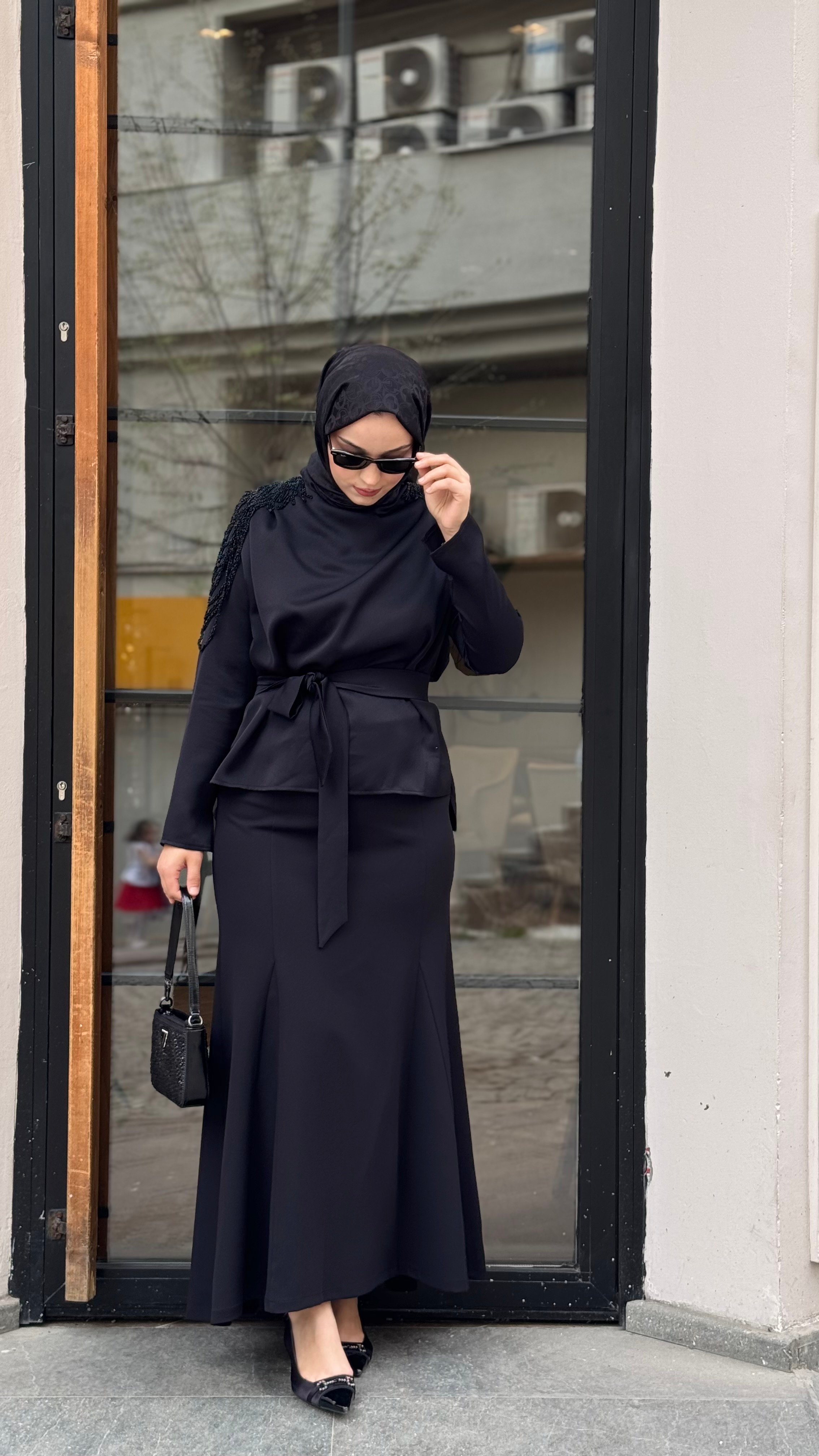 Sentez Lena Parçalı Etek