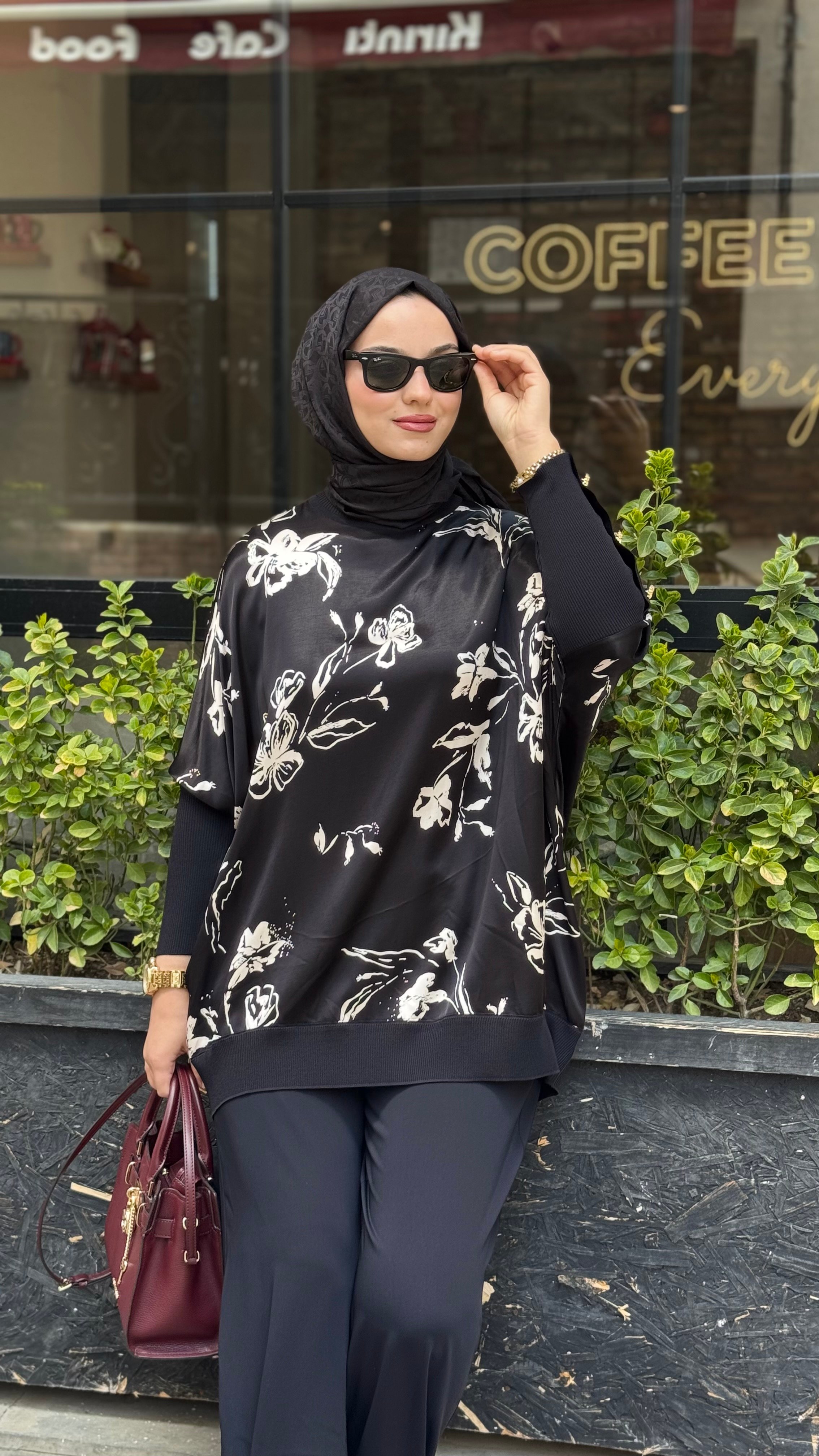 Ghisa Desenli Saten Tunik