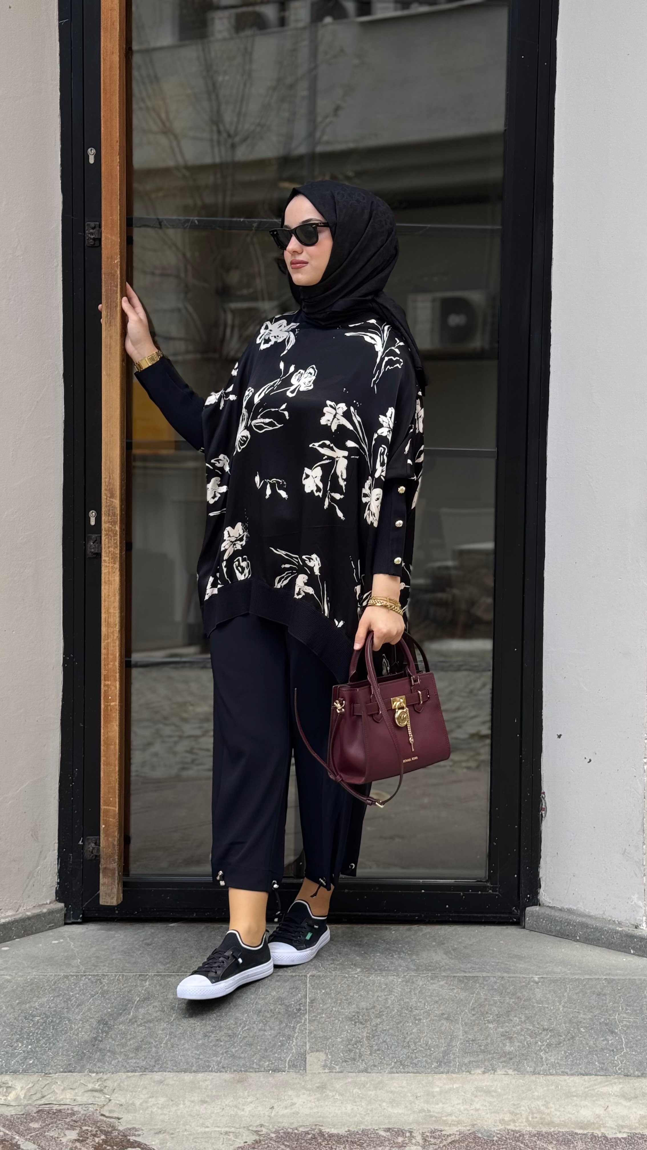 Ghisa Desenli Saten Tunik