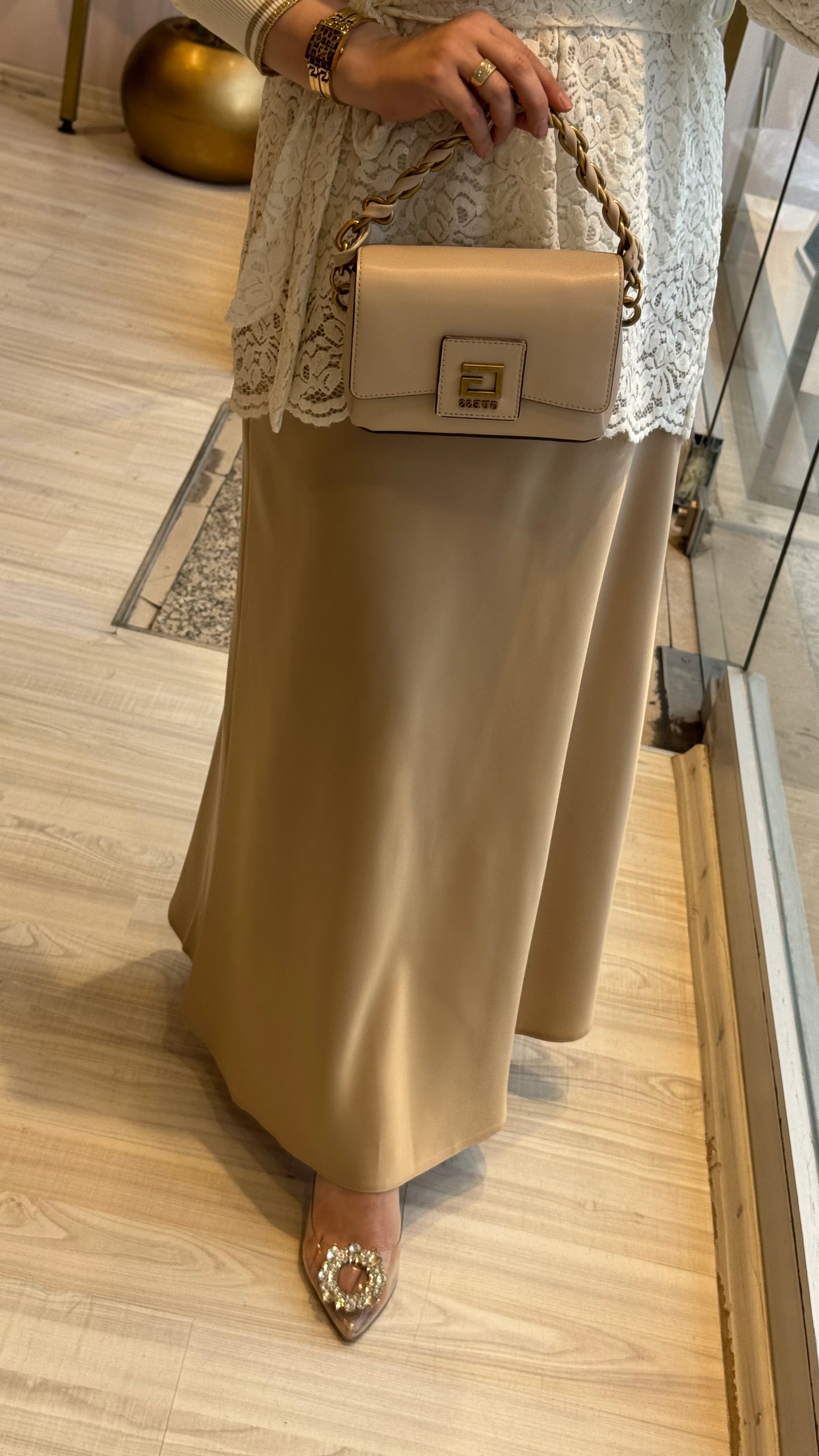 Sentez Yeni Sezon Saten Etek