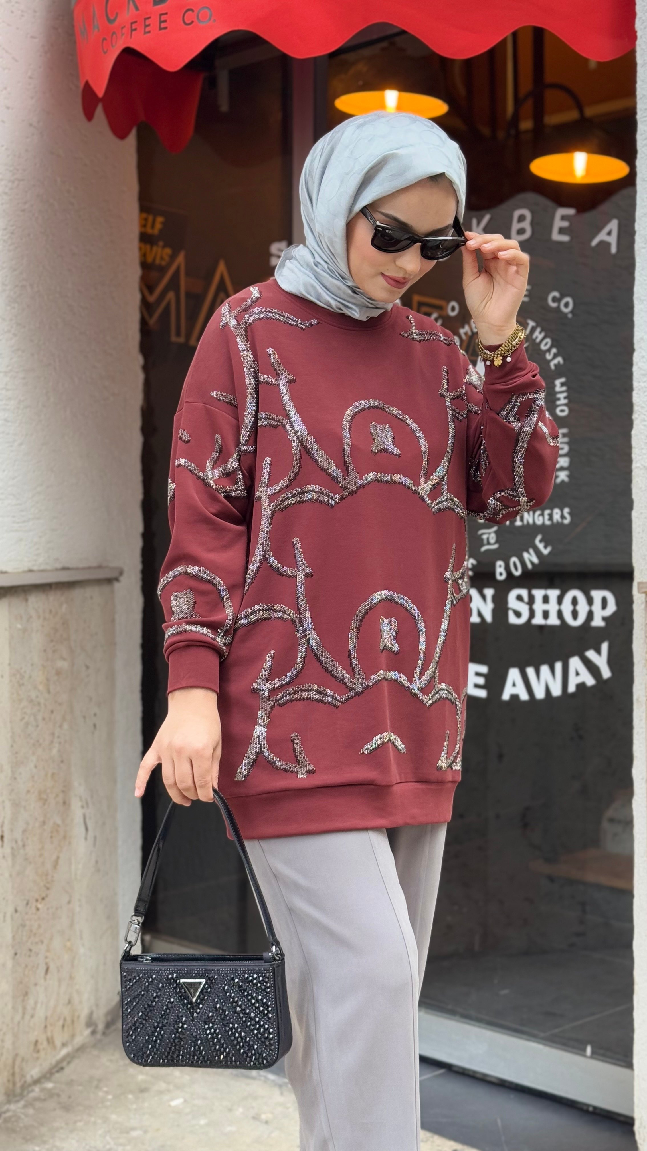 Ghisa Taşlı Modal Tunik