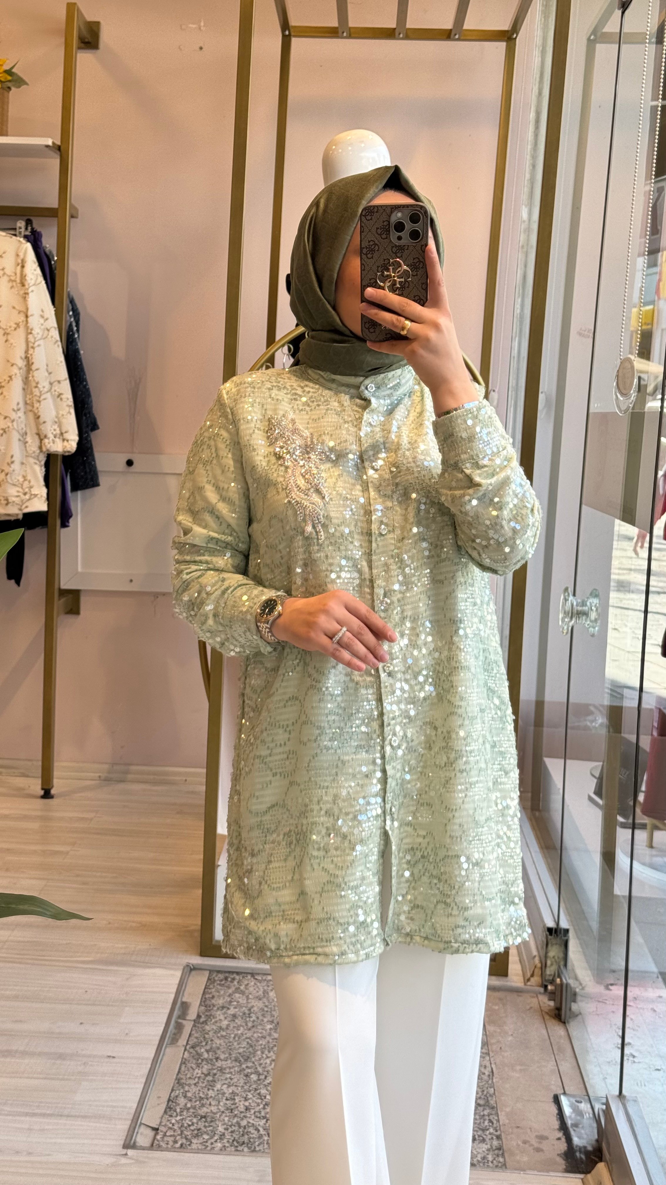 Selinada Payetli Tunik