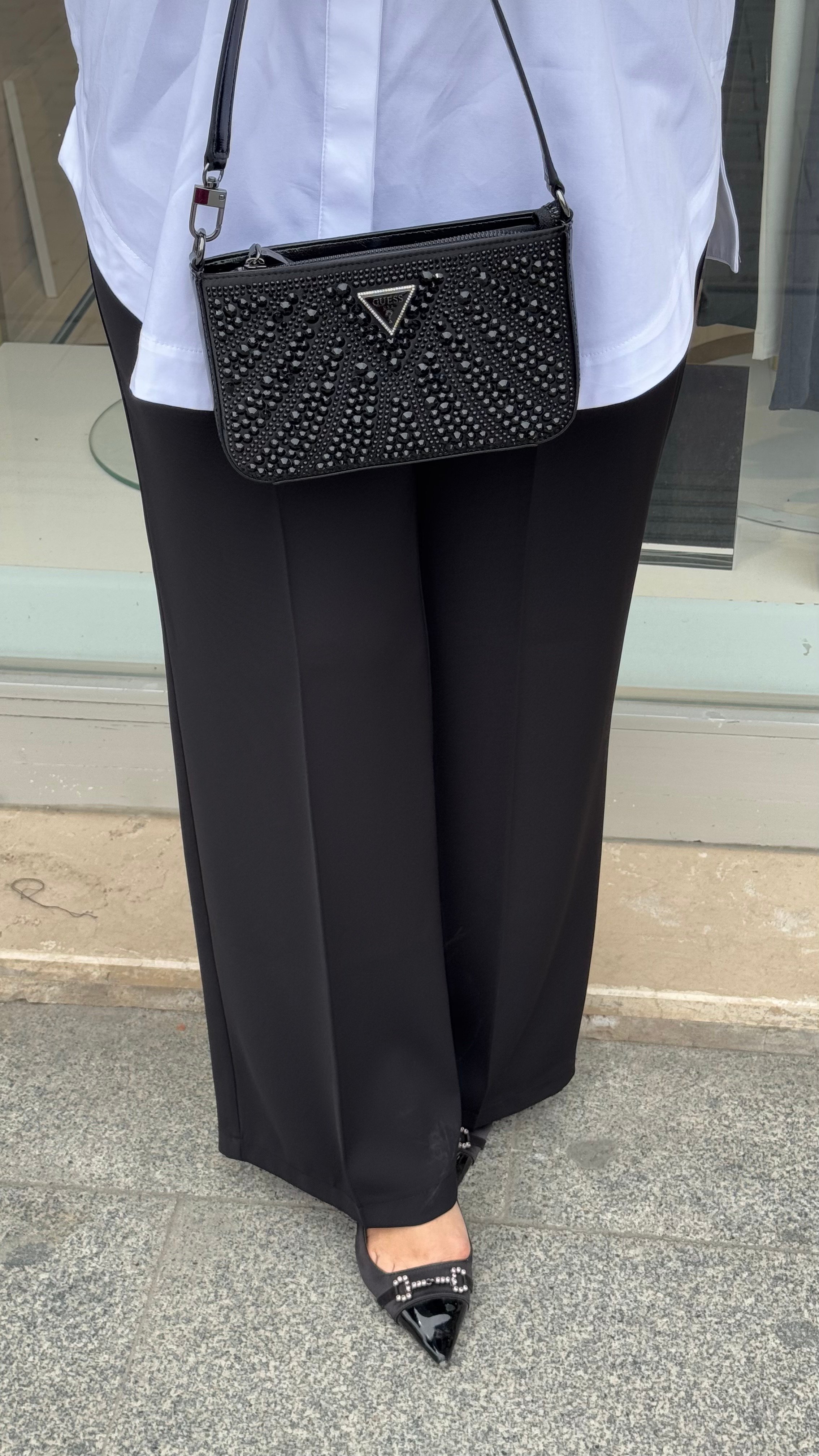 Sentez Colmar Beli Lastikli Bol Paça Pantolon