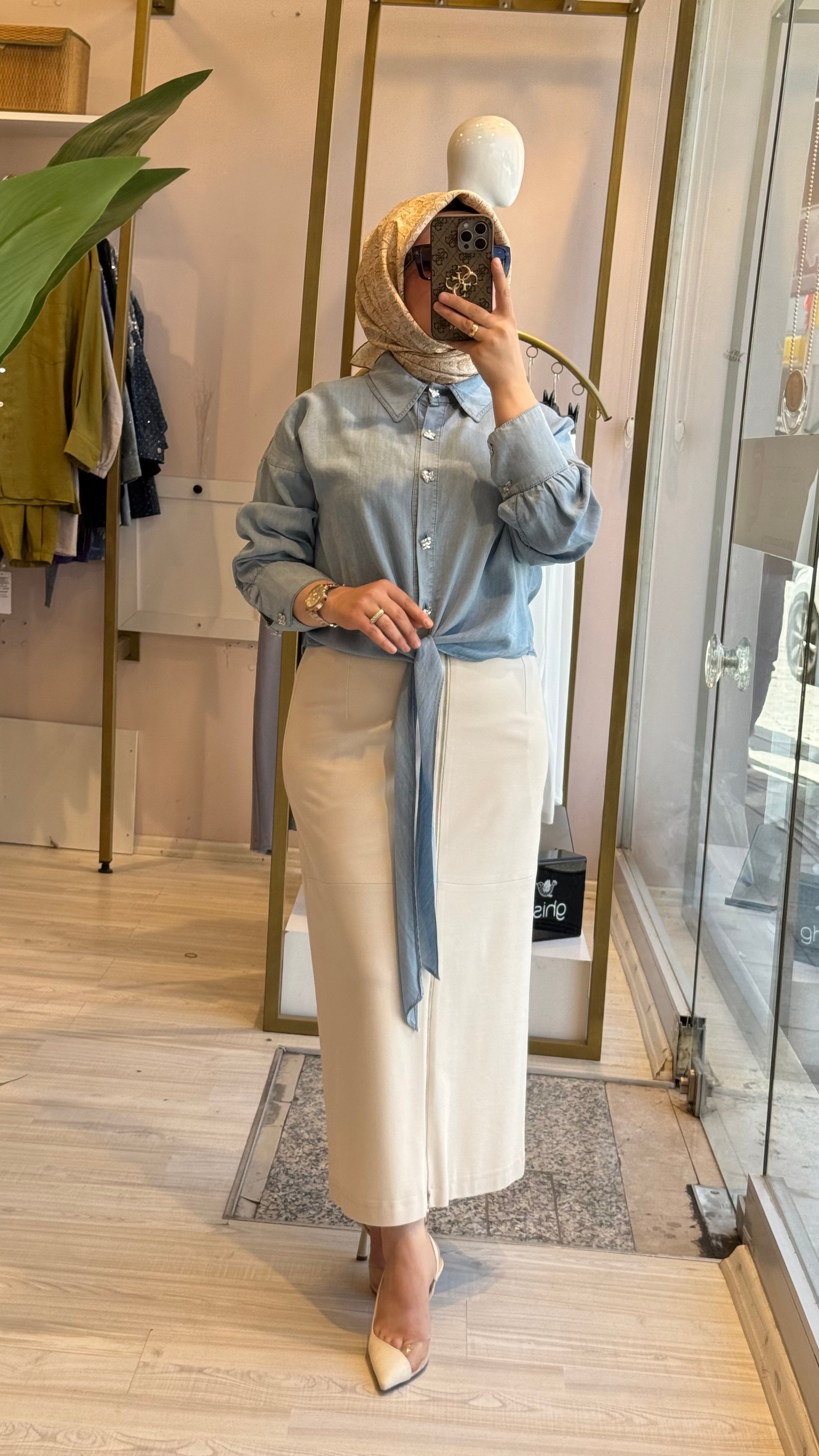 Sentez Fermuarlı Etek
