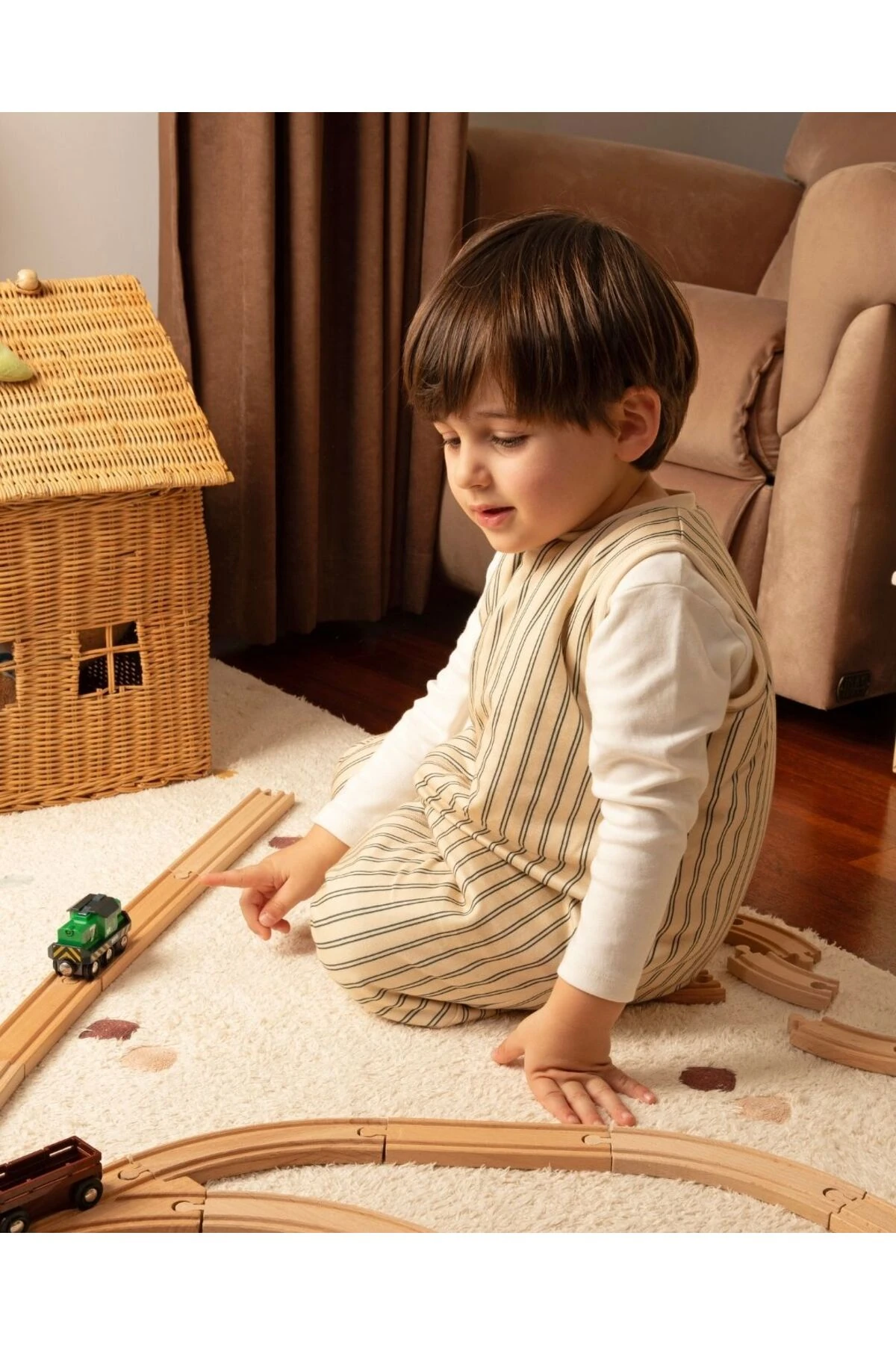 Baby Home Heritage Sand 1.0 TOG Bebek Uyku Tulumu OEKO-TEX Sertifikalı %100 Pamuk