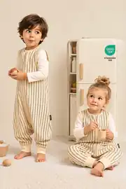 1.0 TOG %100 Pamuk Bebek Uyku Tulumu OEKO-TEX Standard 100