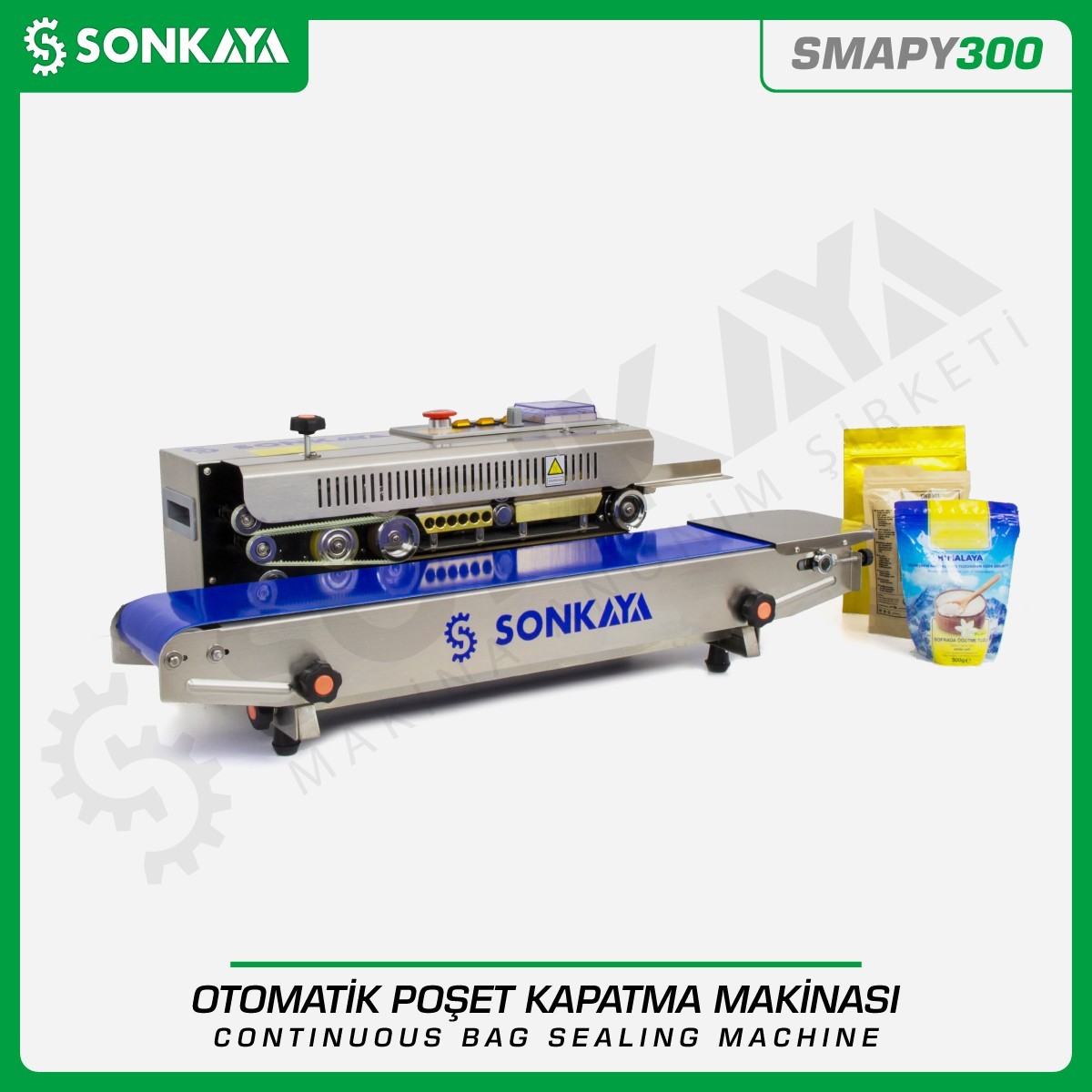 SMAPY300 Konveyörlü Poşet Ağzı Kapatma Makinası