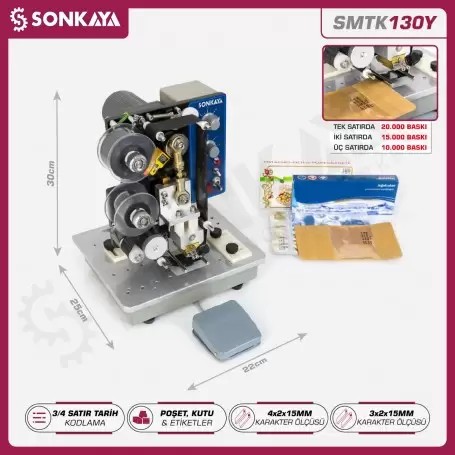 SMTK130Y Yarı Otomatik Tarih Kodlama Makinası