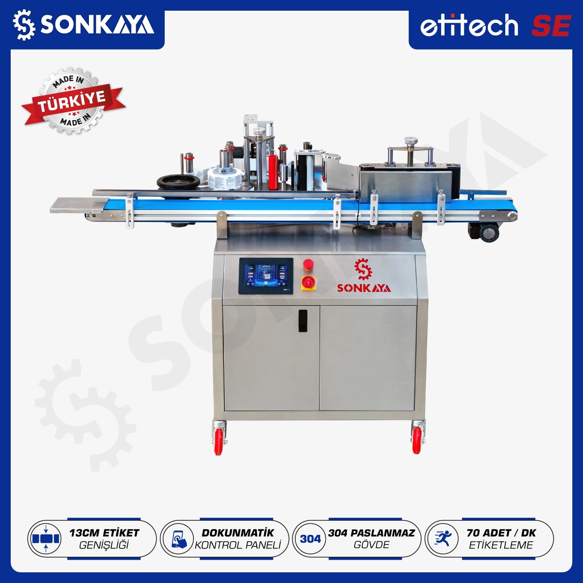 Etitech SE Fully Automatic Cylindrical Bottle Labeling Machine