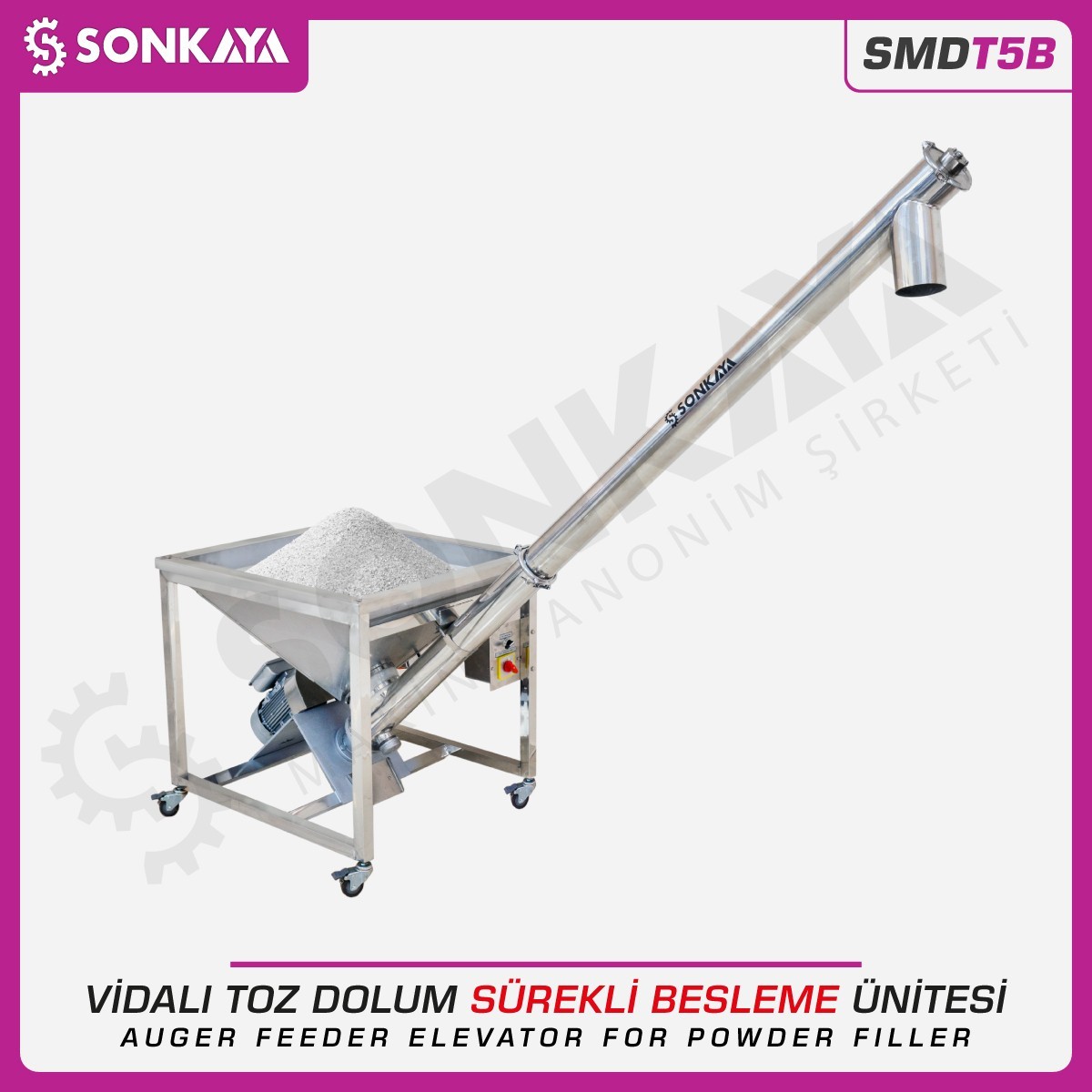 SMDT5B Auger Feeder Elevator for Powder Filling Machine