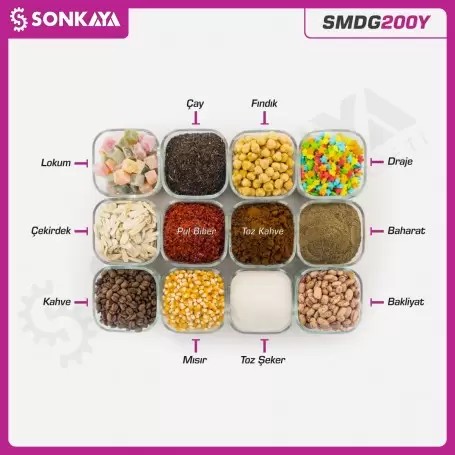 SMDG200Y 10-200gr Yarıotomatik Tartılı Granül & Toz Dolum Makinası