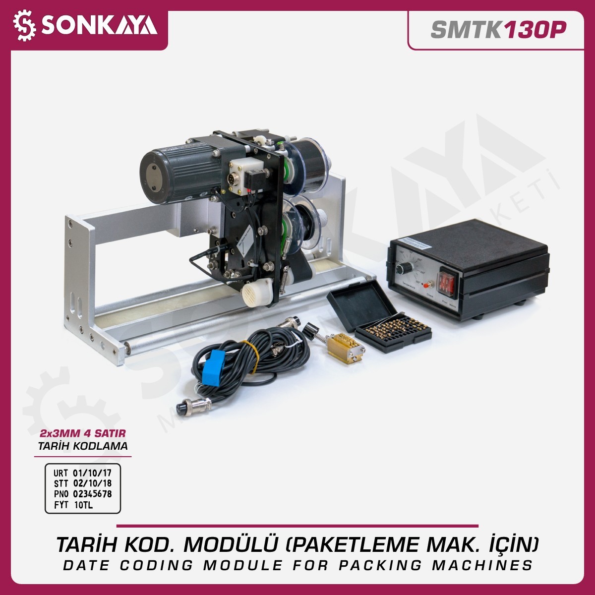 SMTK130P Automatic Date Coding Module for Packaging Machines 4 Rows