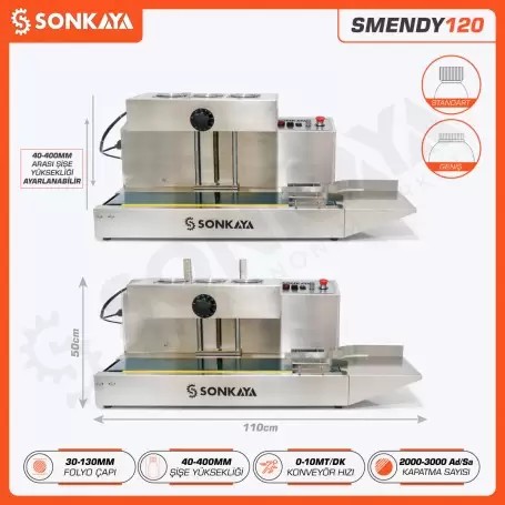 SMENDY120 30-130mm Yarı Otomatik İndüksiyon Folyo Kapatma Makinası