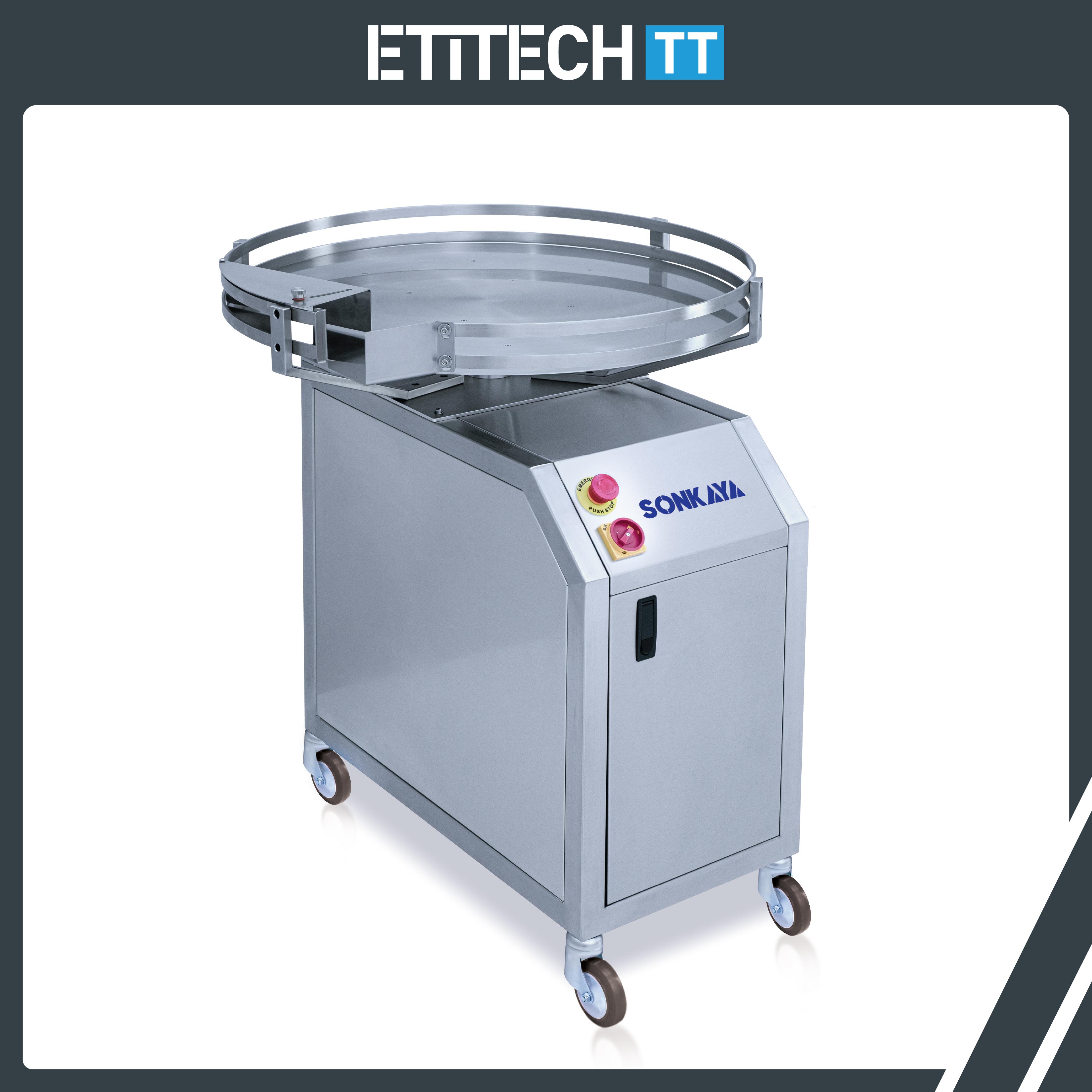 Etitech TT Dolum Hattı Toplama Tepsisi Döner Tepsi